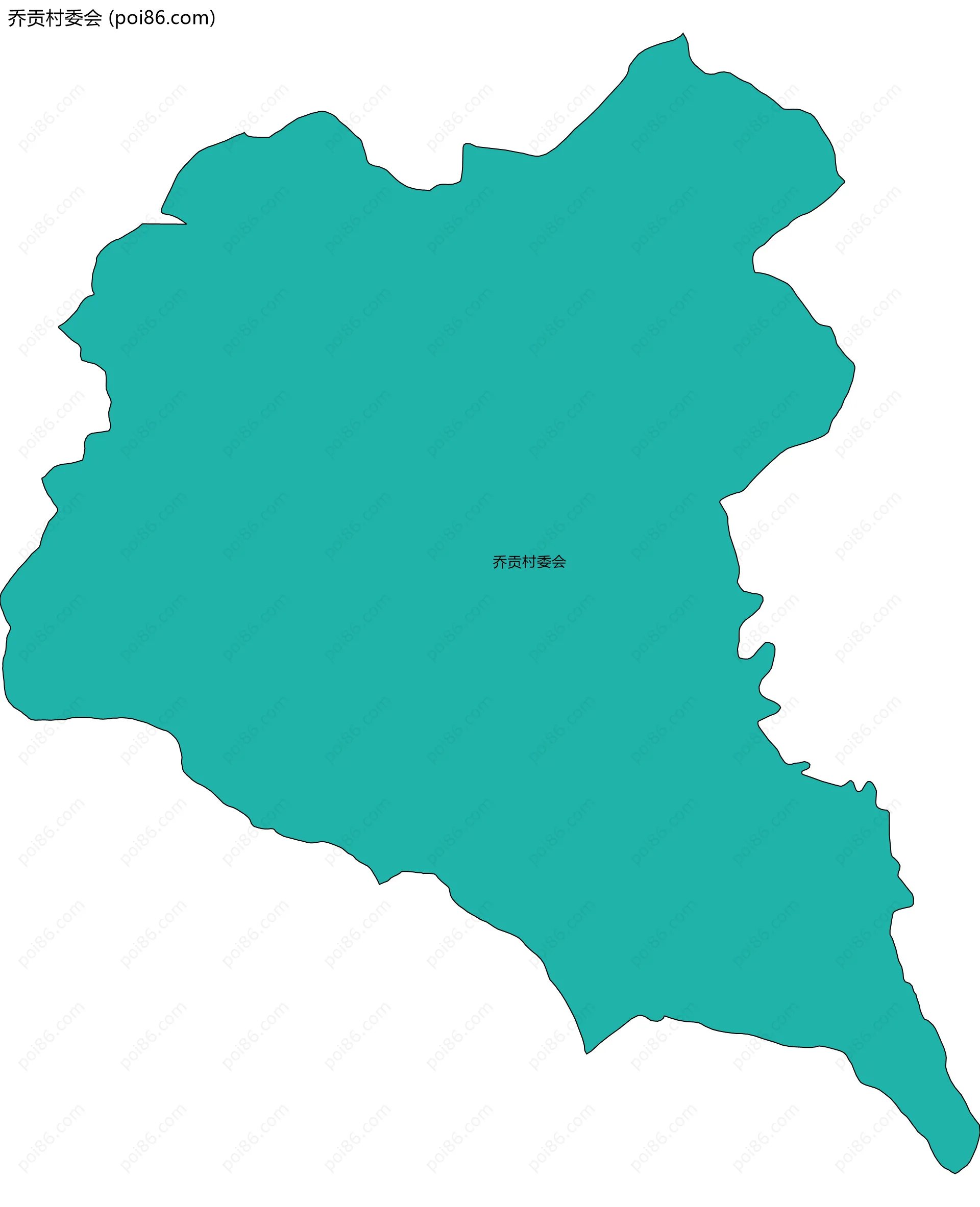 乔贡村委会边界地图