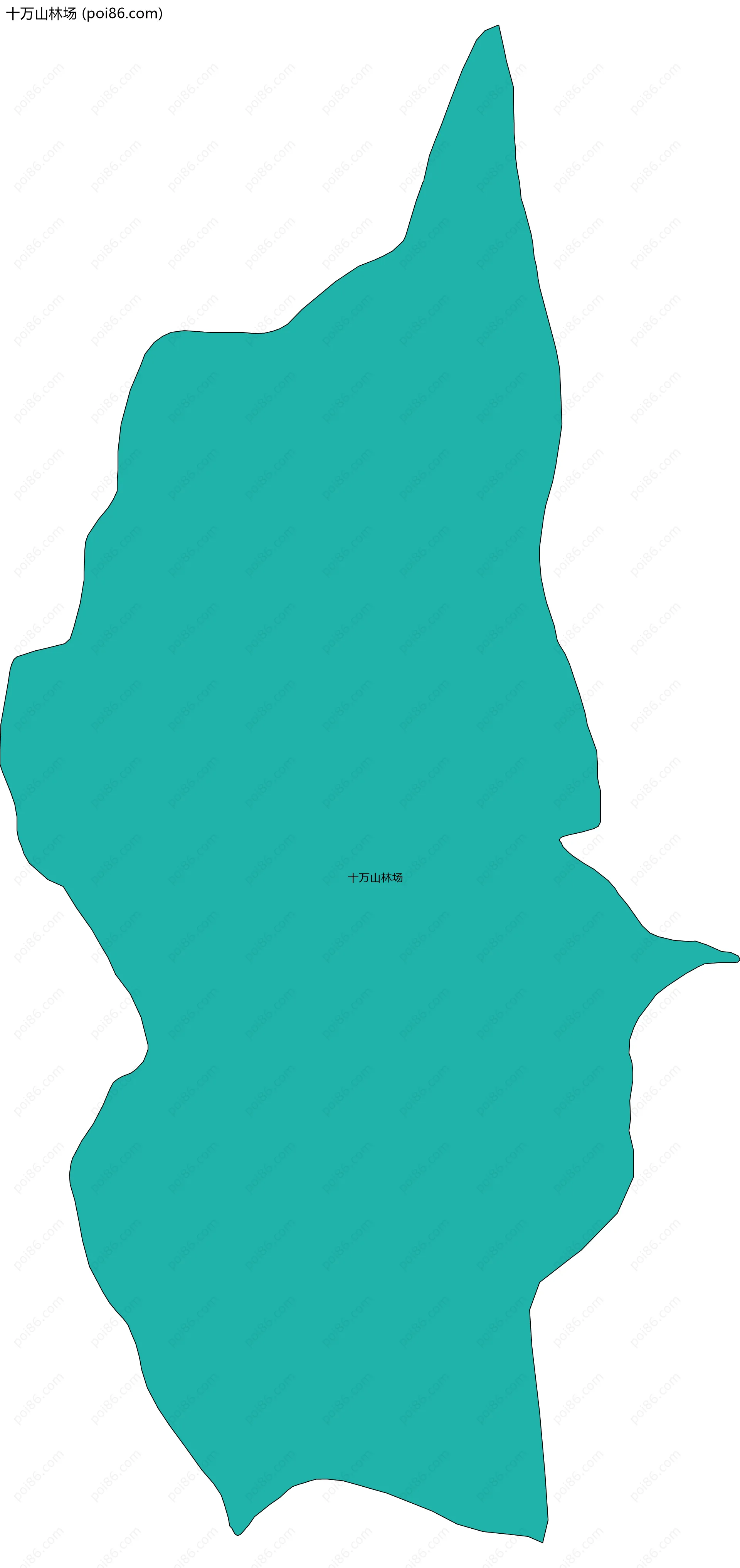 十万山林场边界地图