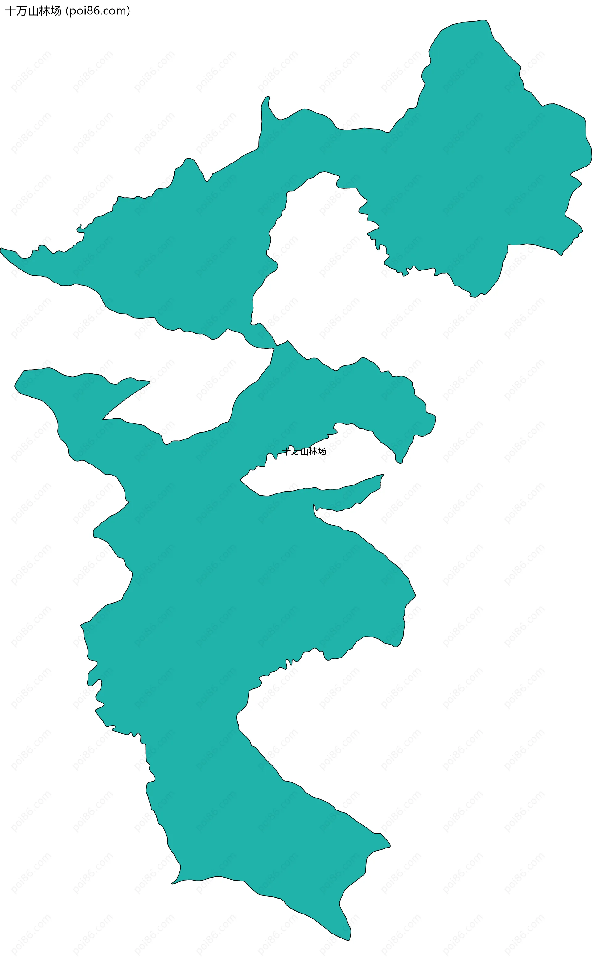 十万山林场边界地图