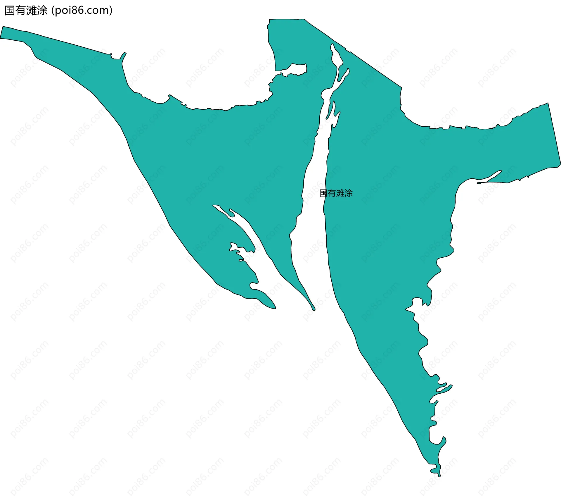 国有滩涂边界地图