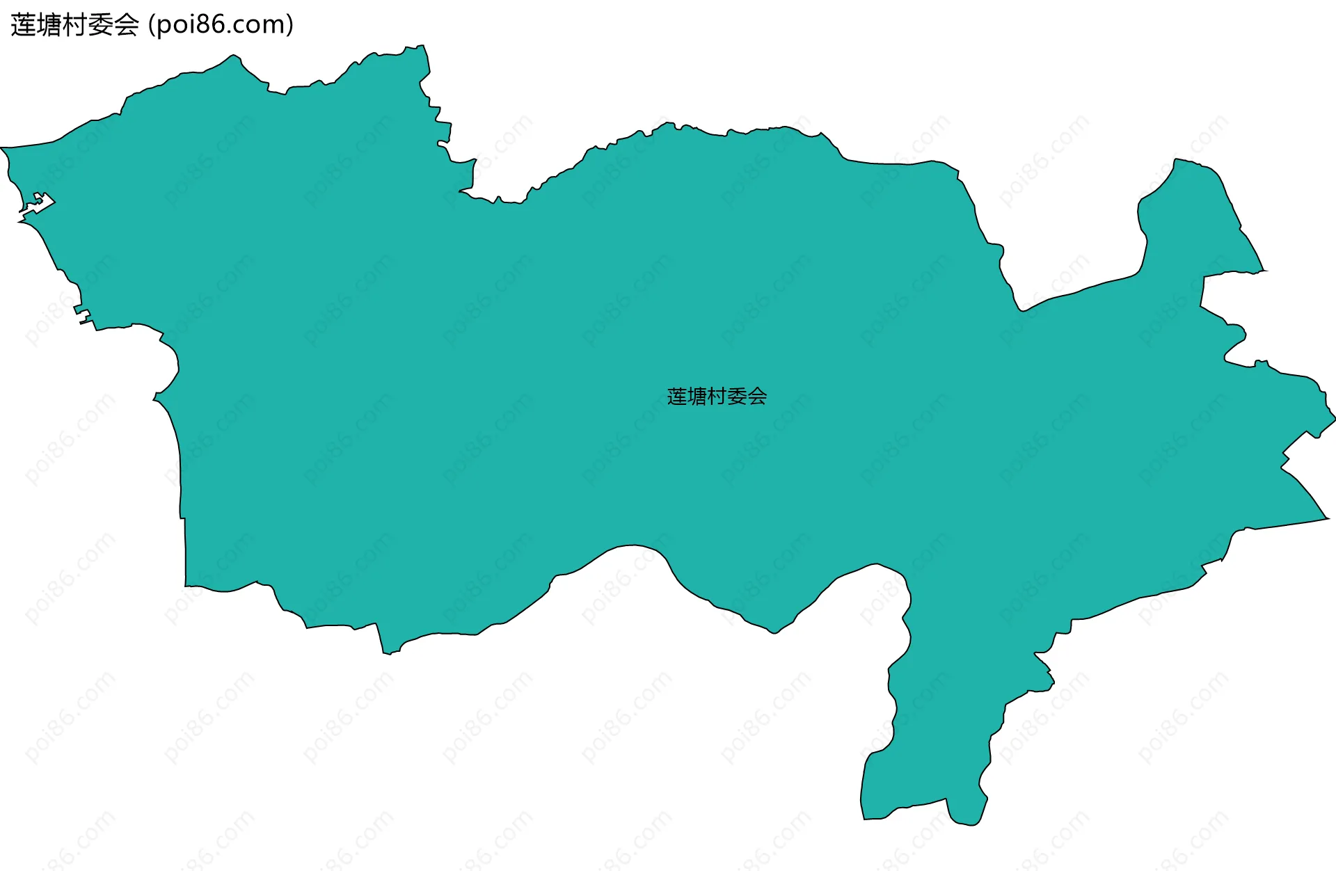 莲塘村委会边界地图