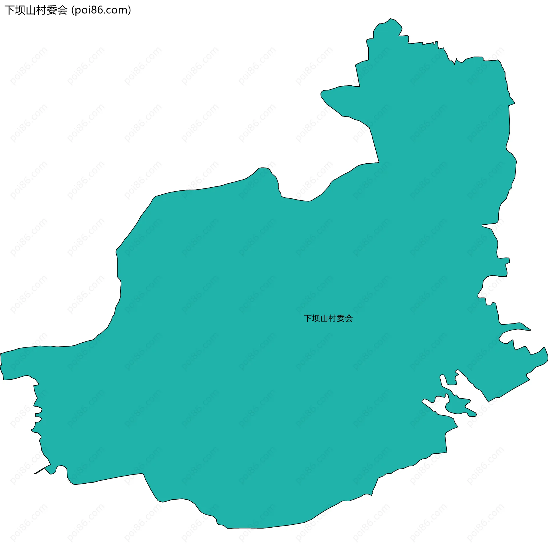 下坝山村委会边界地图
