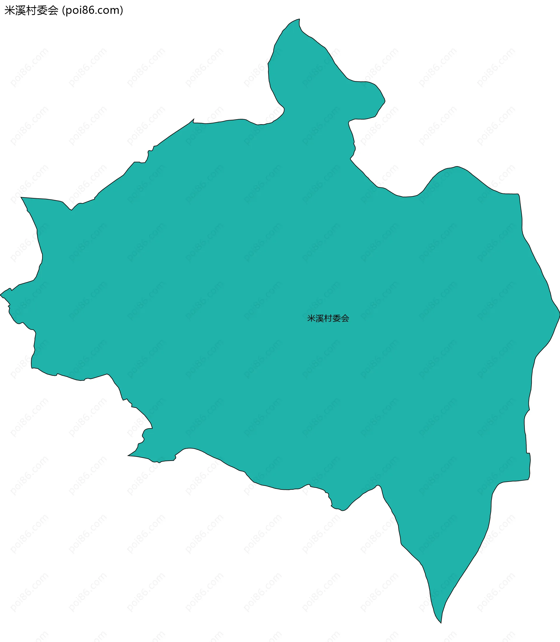 米溪村委会边界地图
