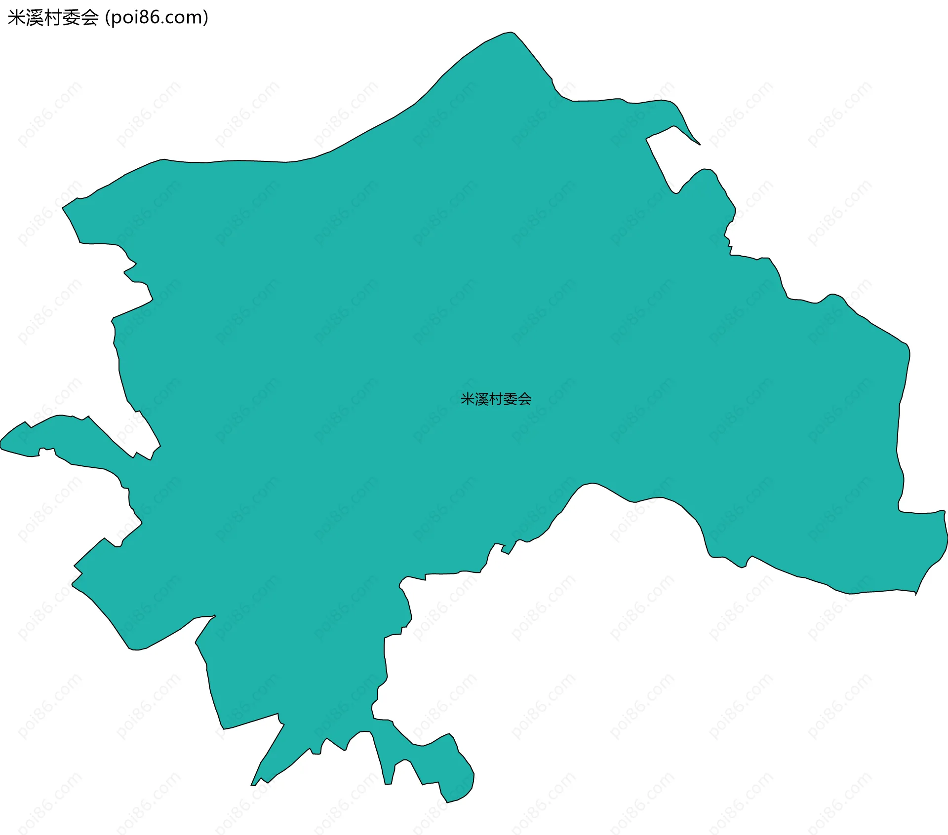 米溪村委会边界地图
