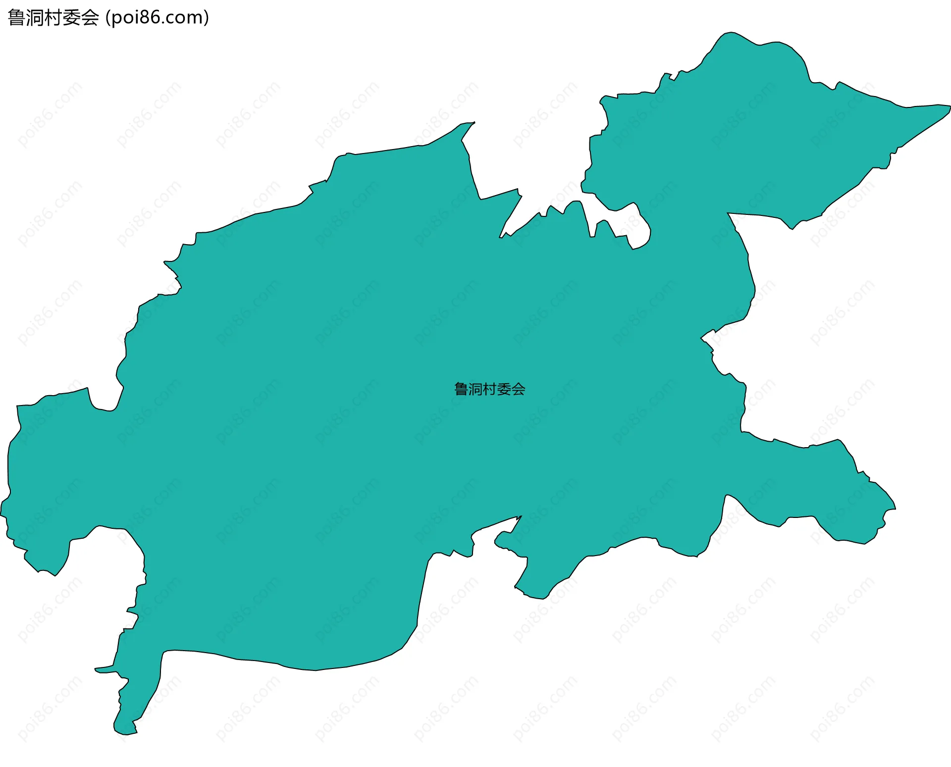 鲁洞村委会边界地图