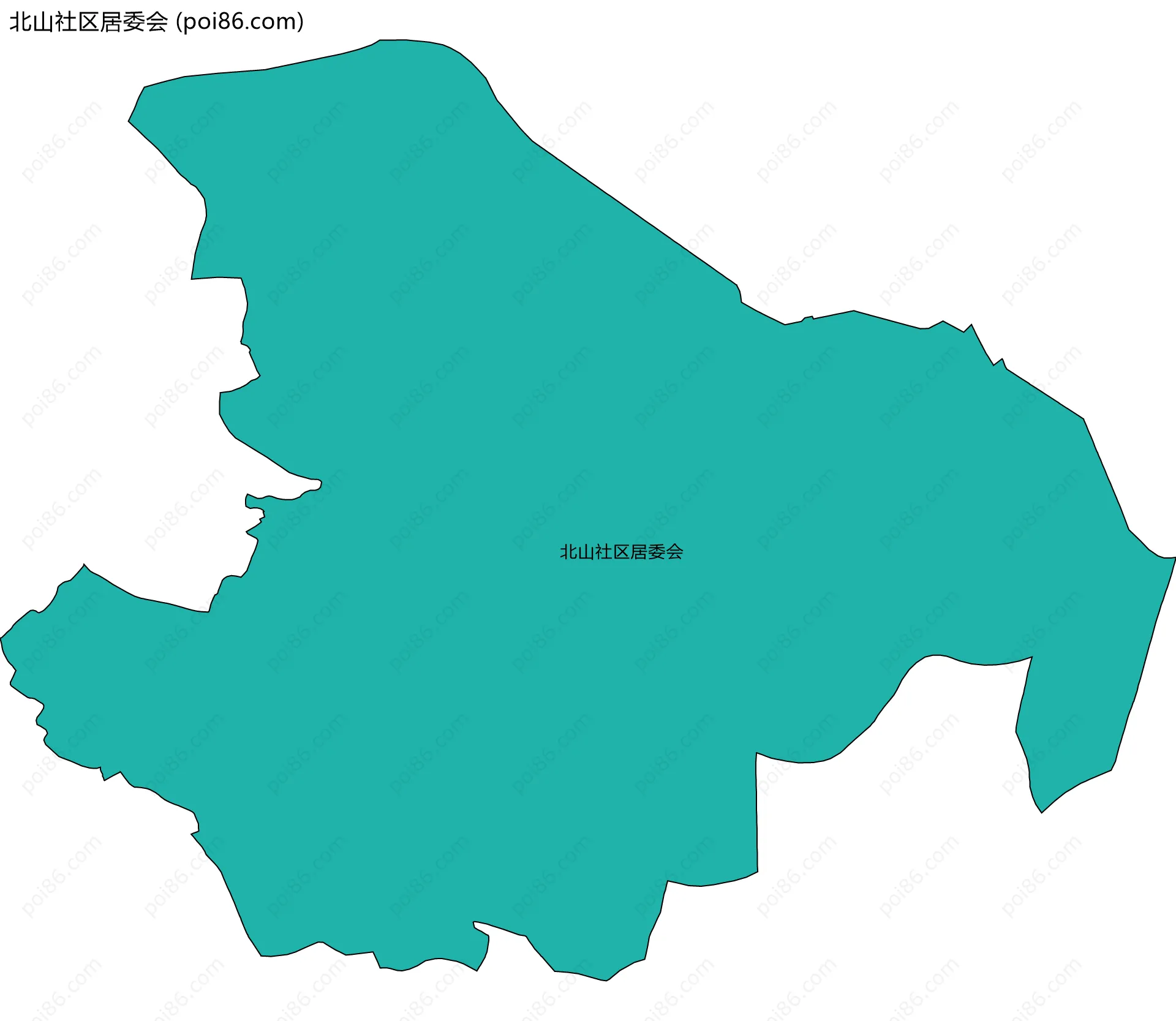 北山社区居委会边界地图