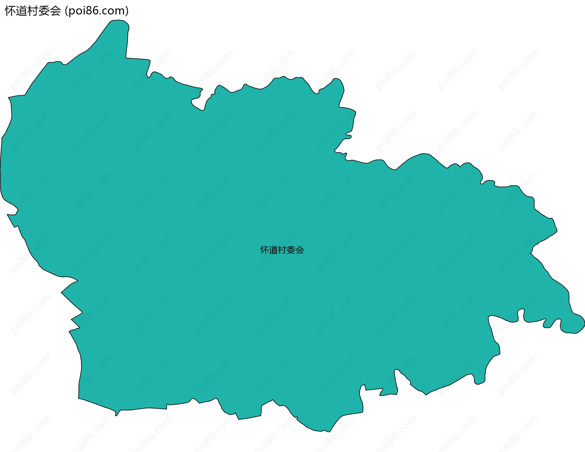 怀道村委会边界地图