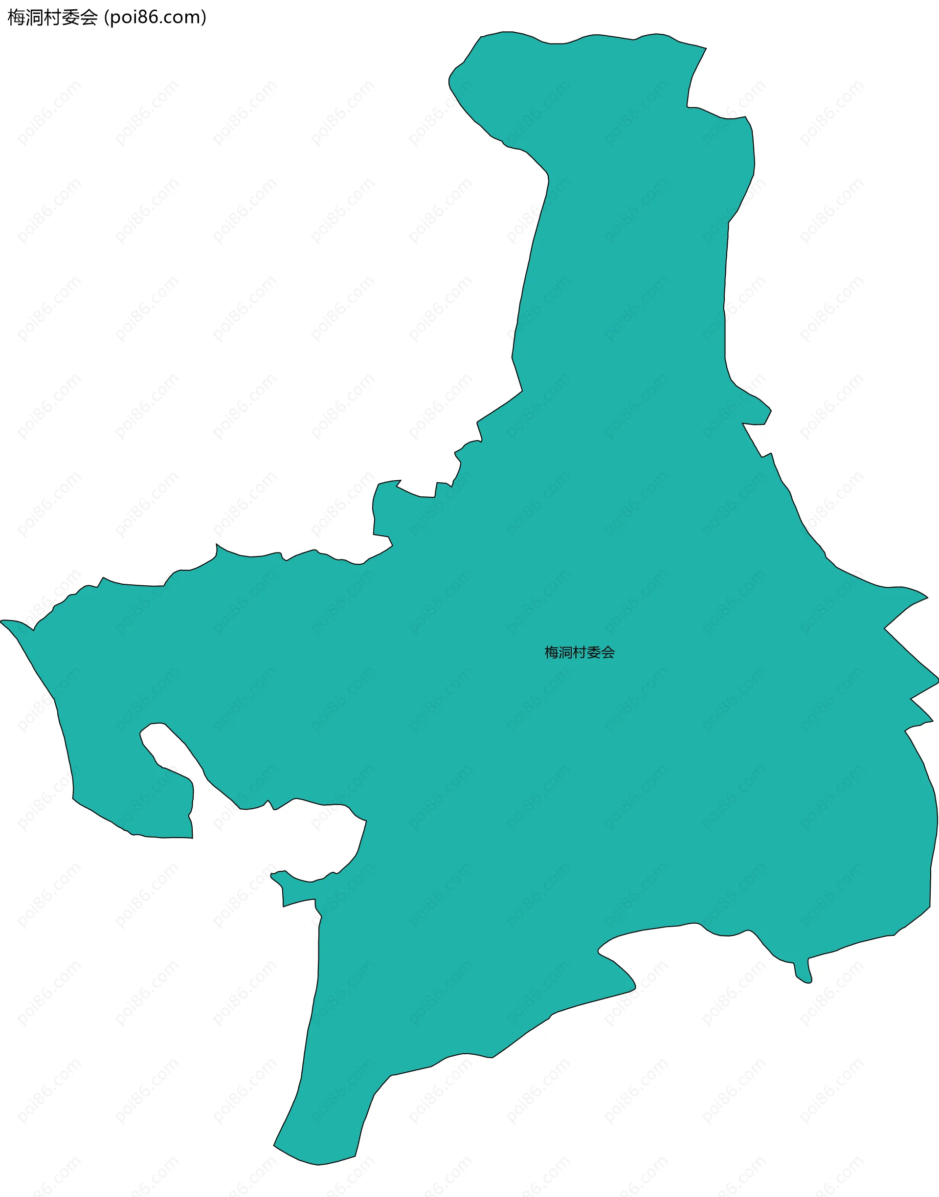 梅洞村委会边界地图