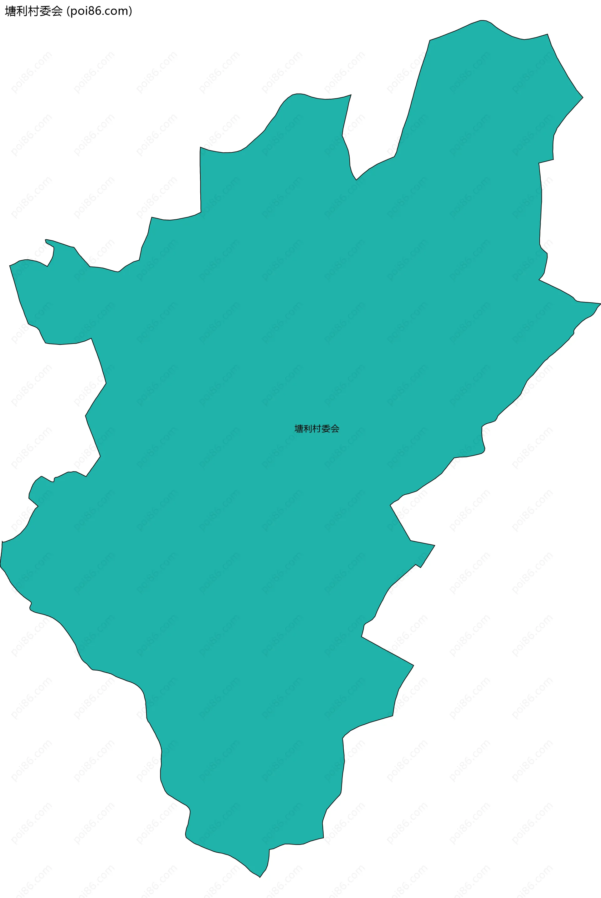 塘利村委会边界地图