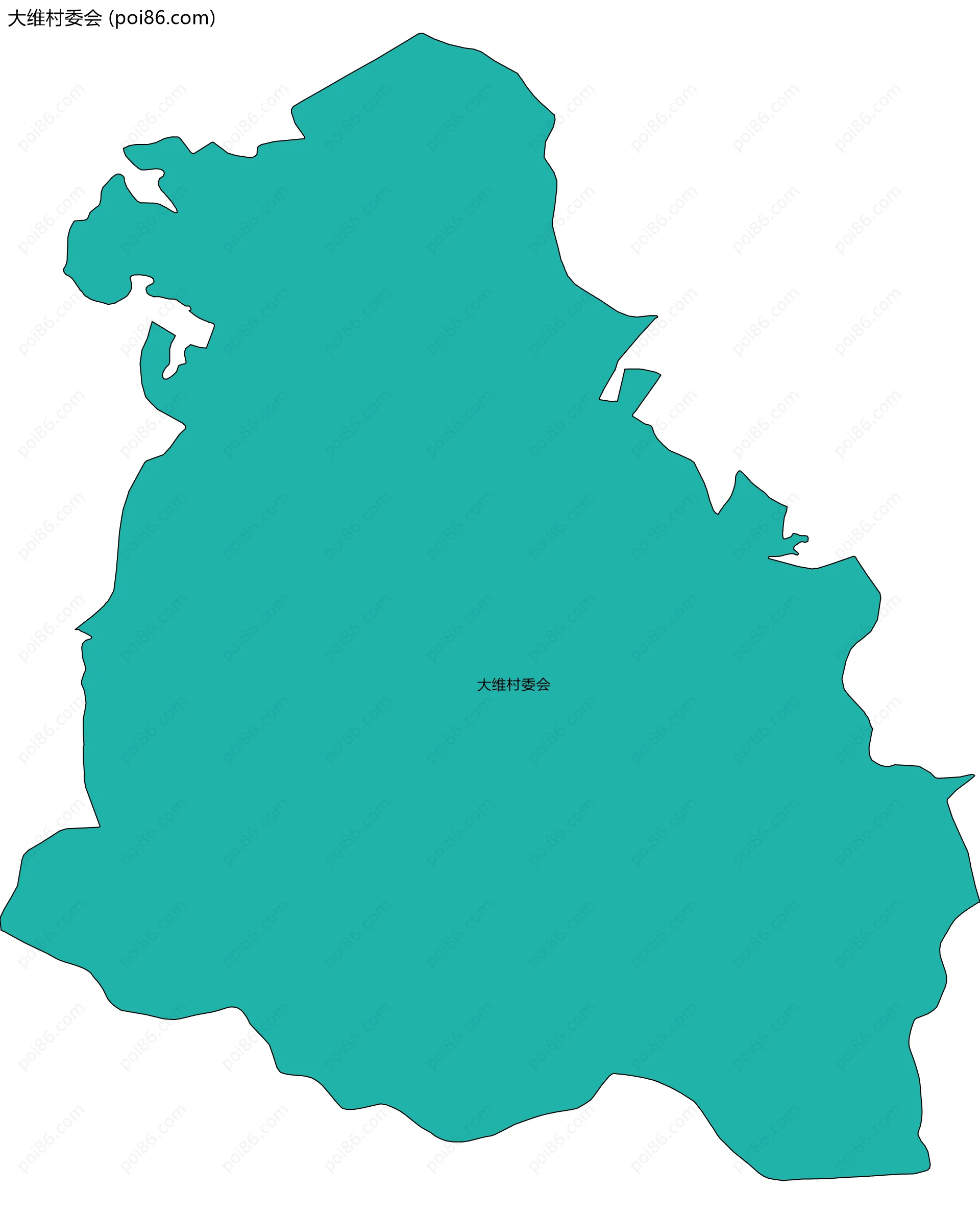 大维村委会边界地图