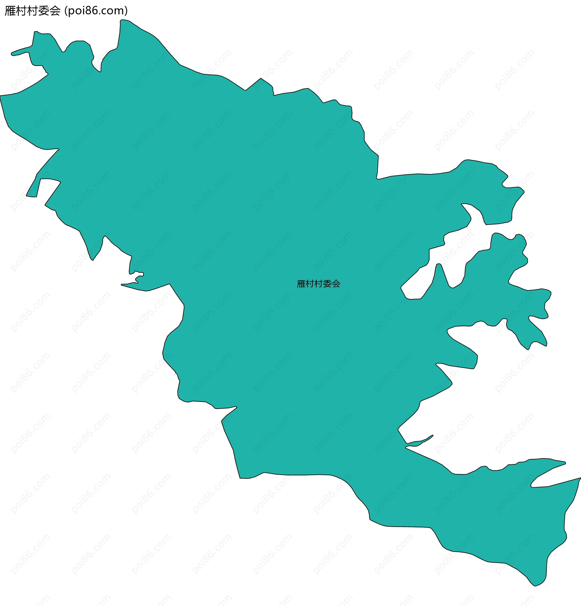 雁村村委会边界地图