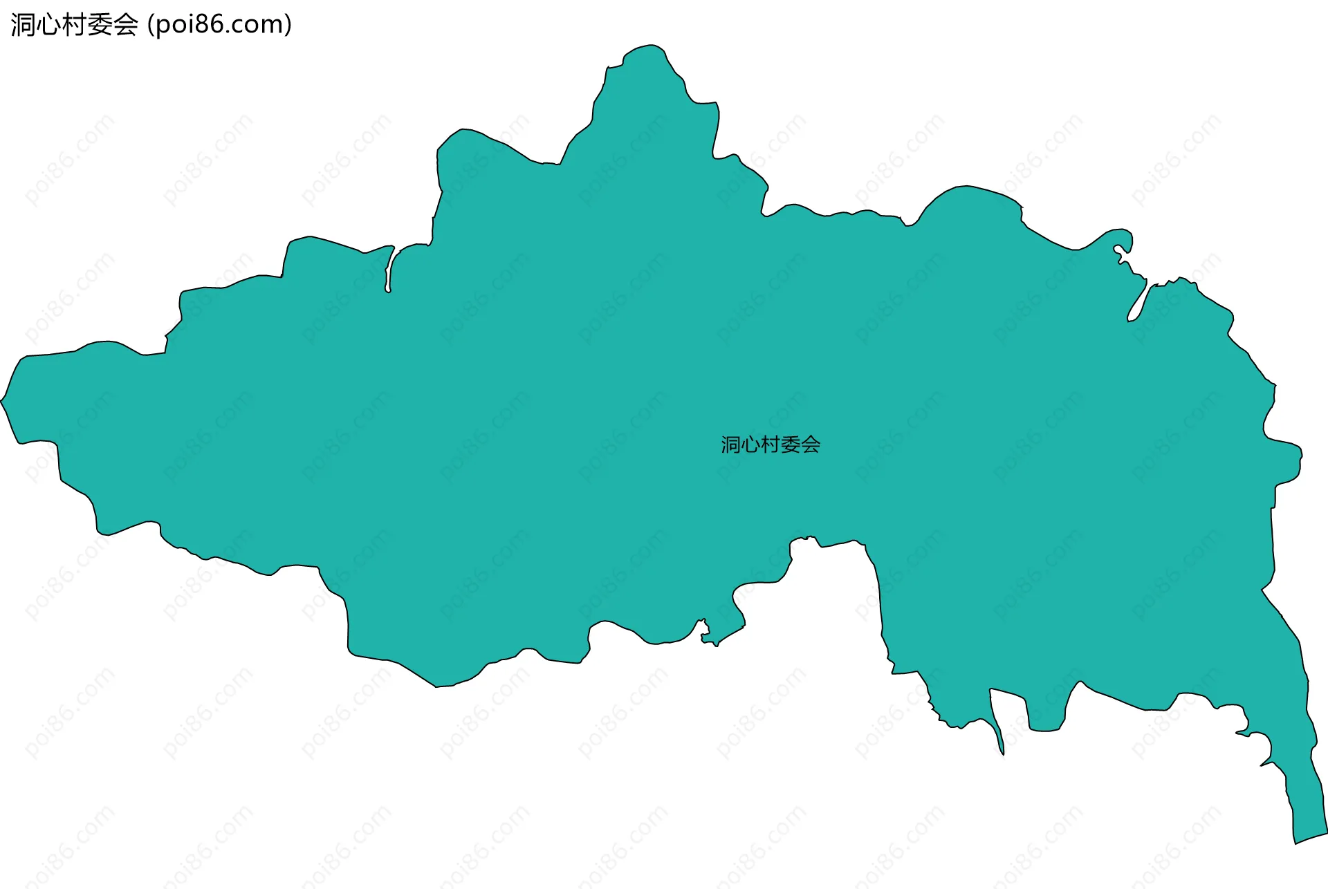 洞心村委会边界地图