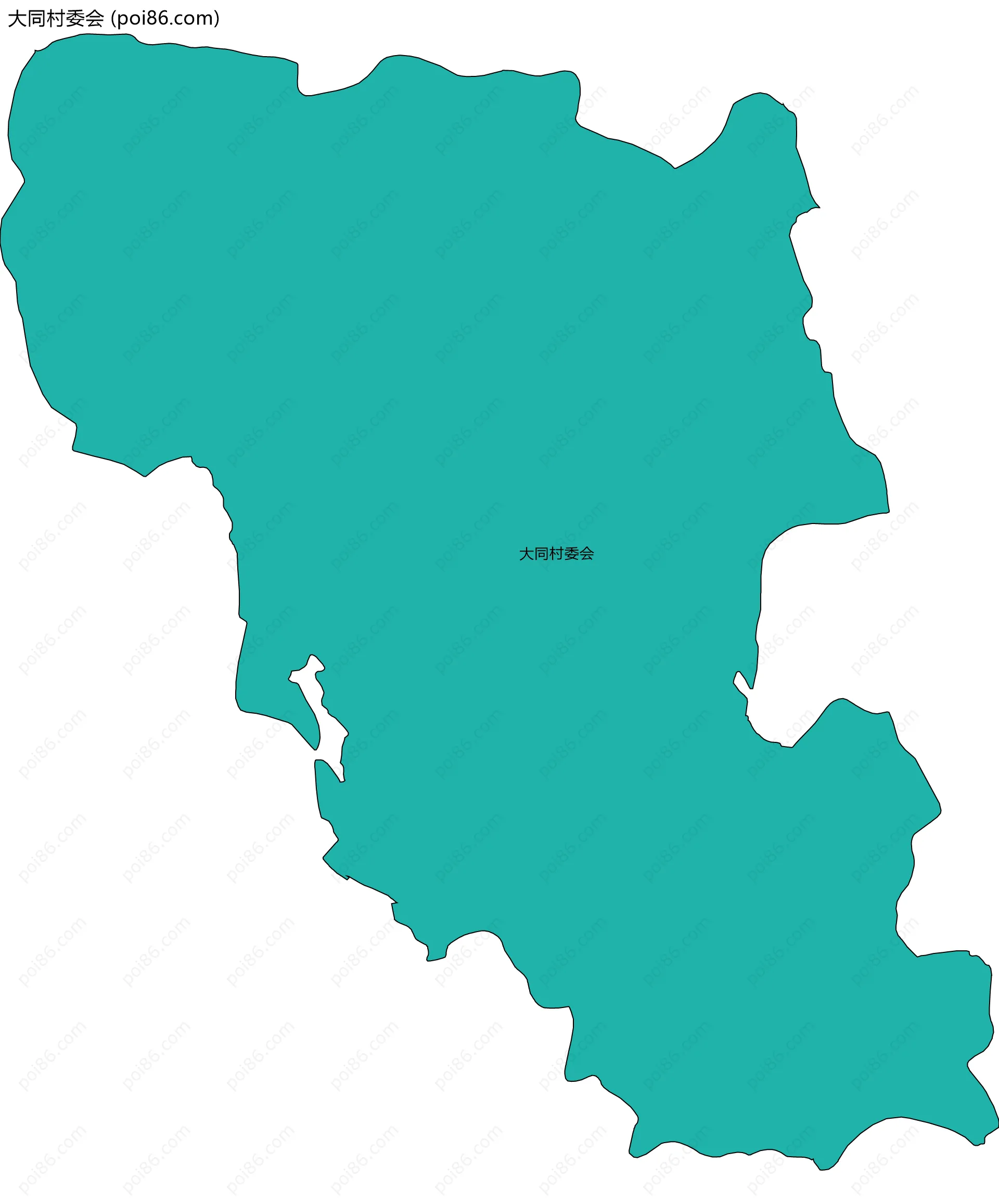 大同村委会边界地图