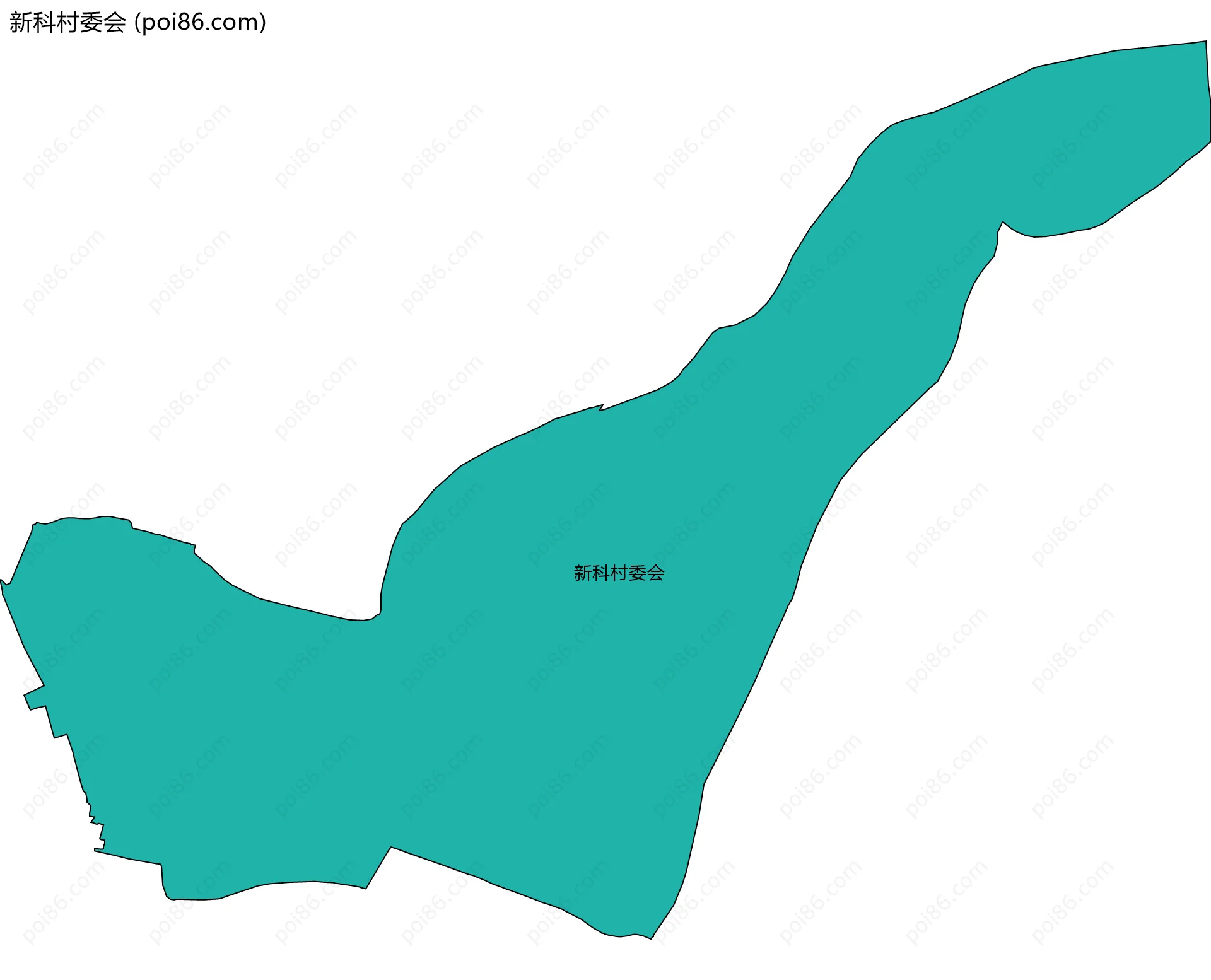 新科村委会边界地图