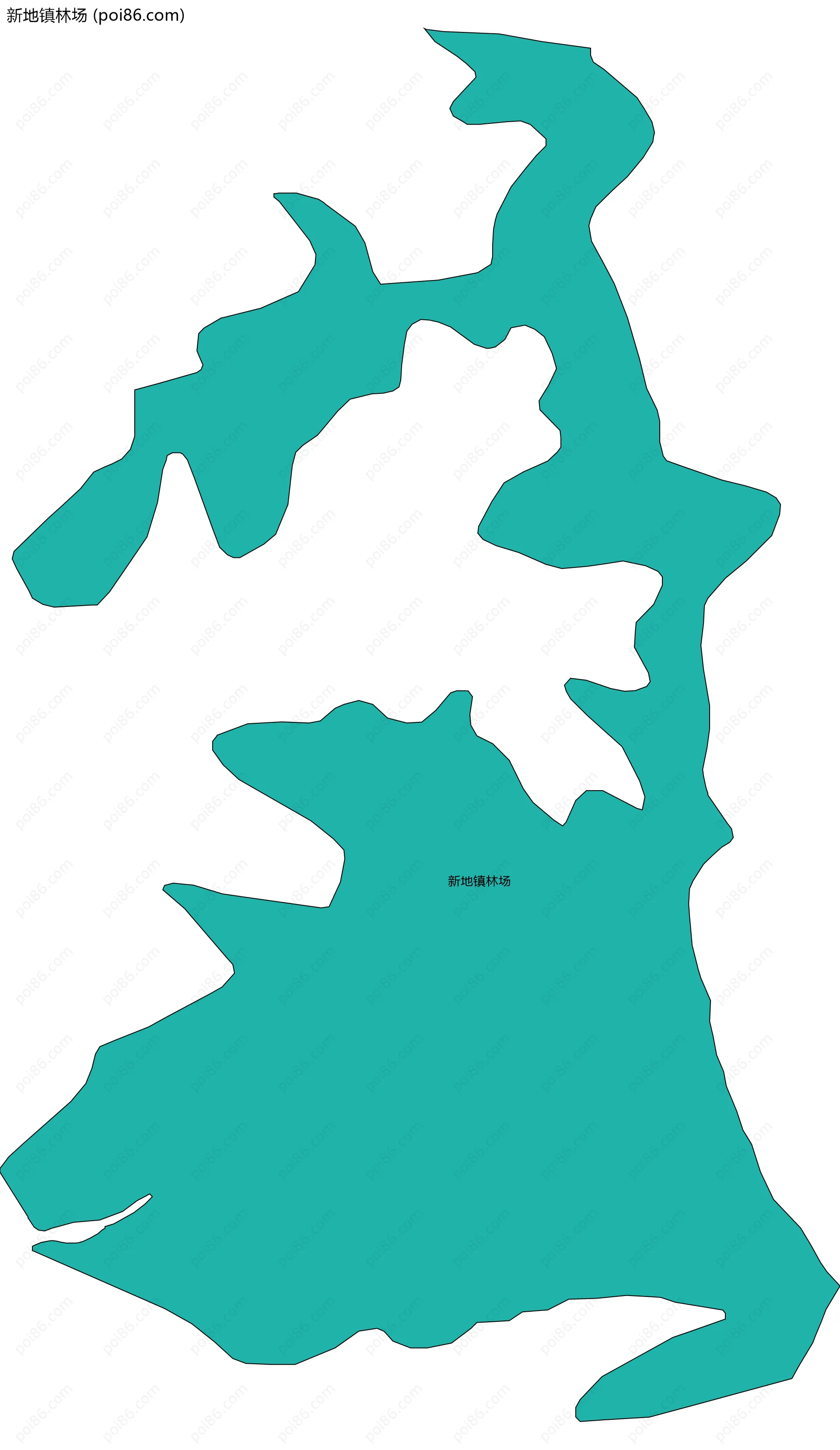 新地镇林场边界地图