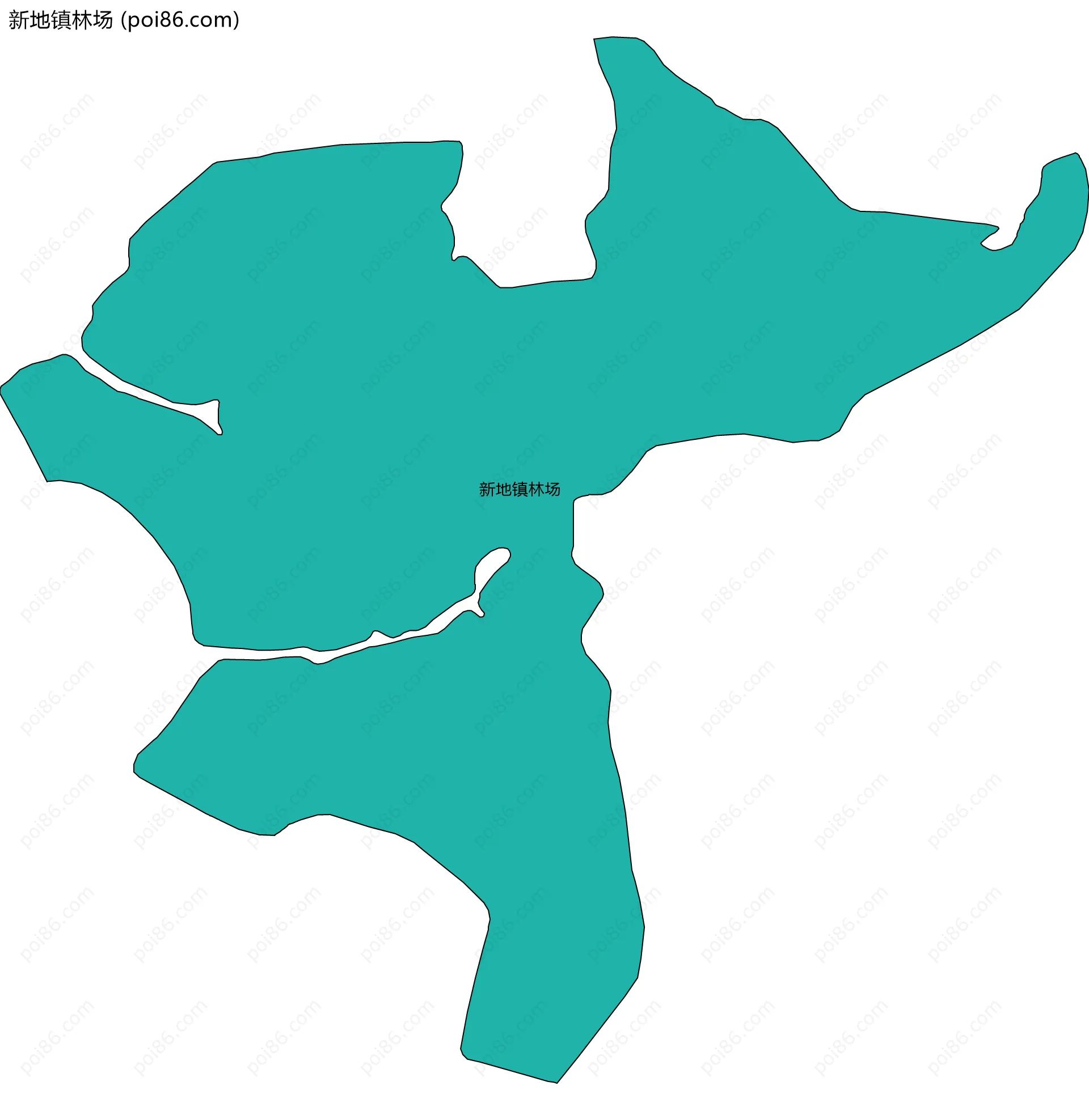 新地镇林场边界地图