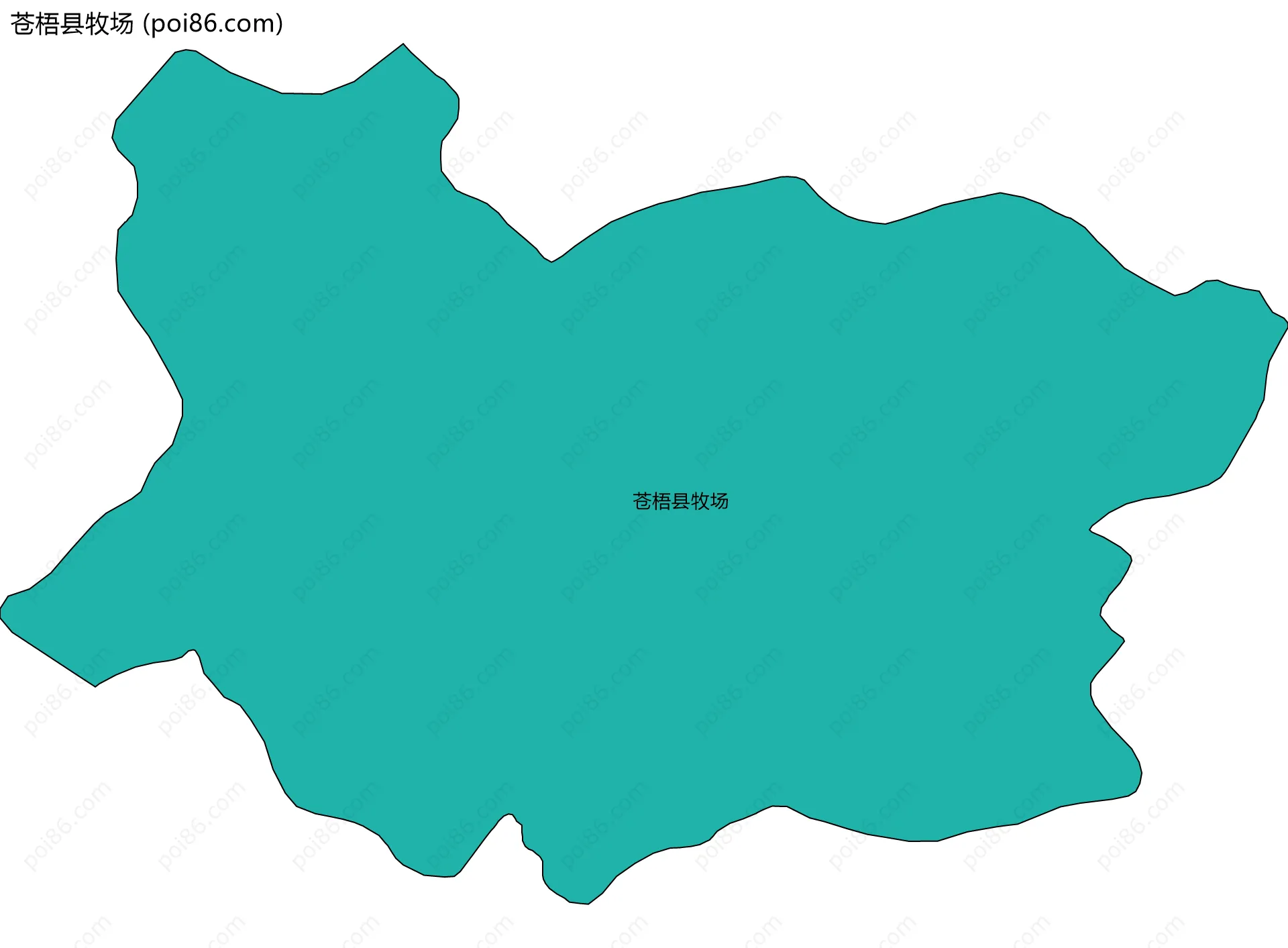 苍梧县牧场边界地图