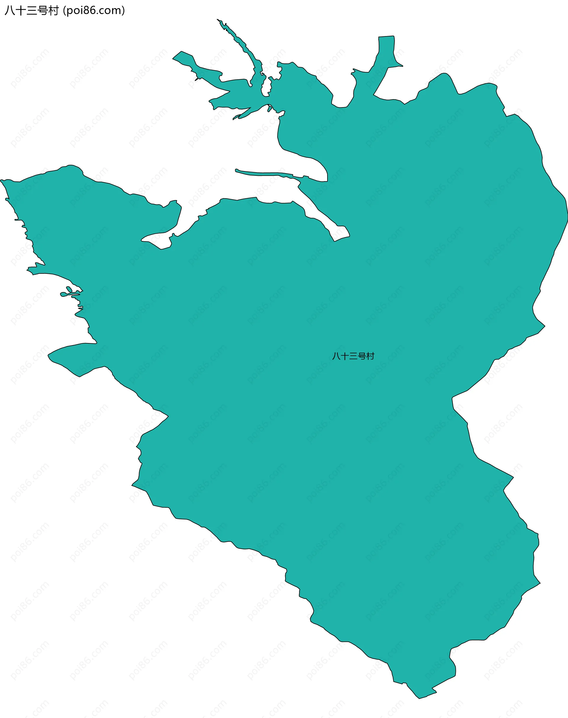八十三号村边界地图
