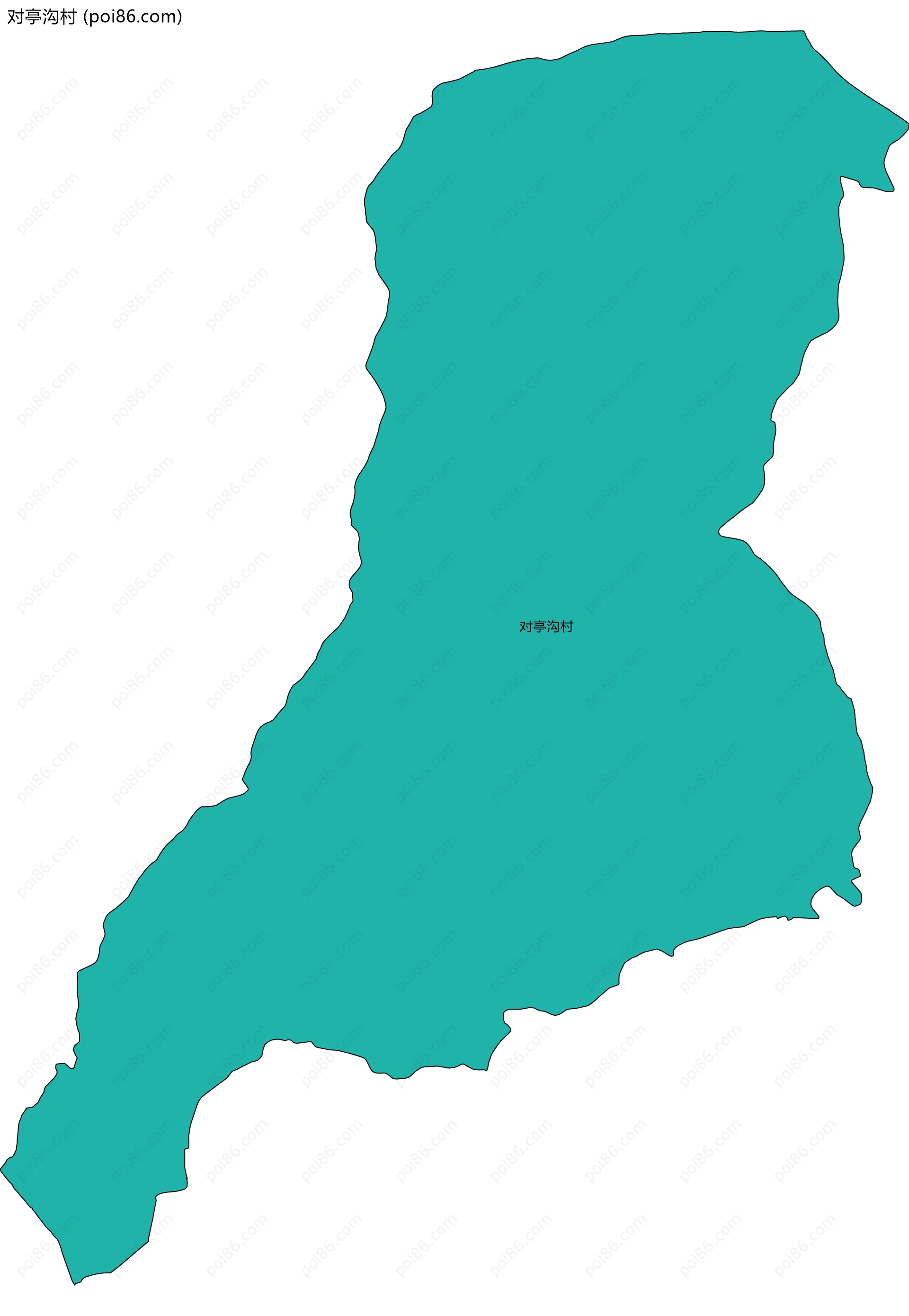 对亭沟村边界地图