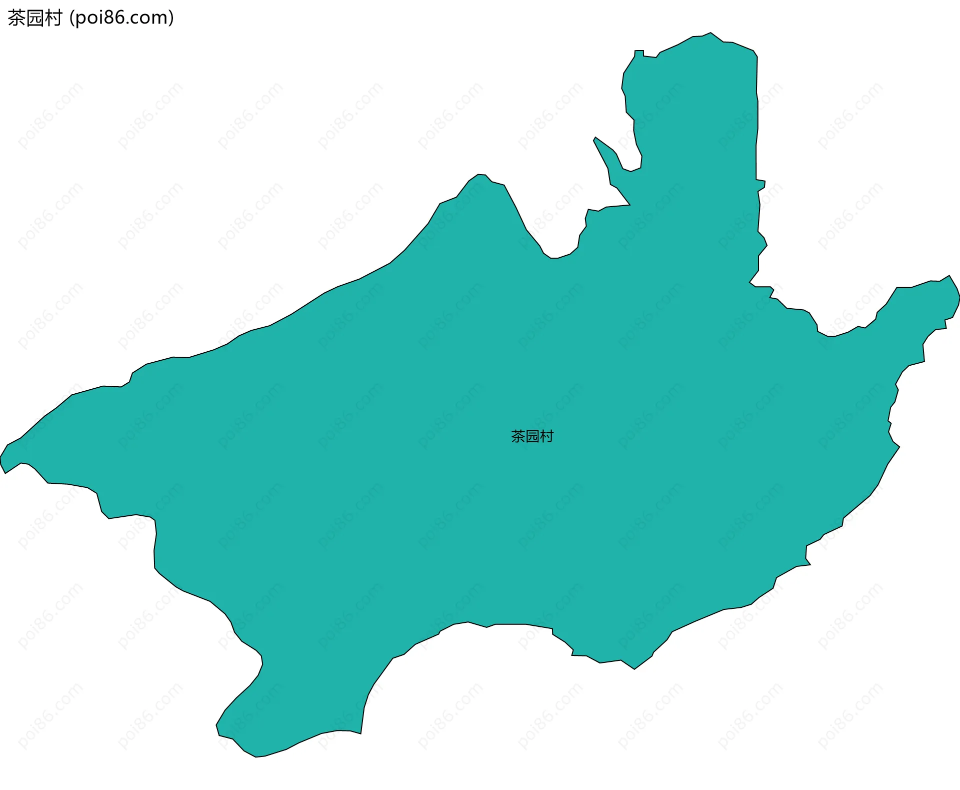茶园村边界地图