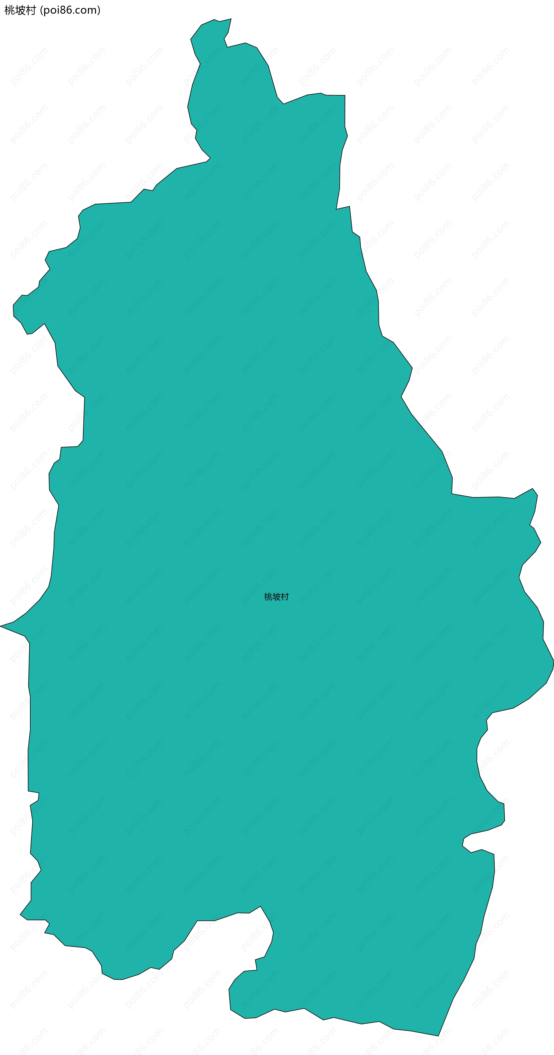 桃坡村边界地图