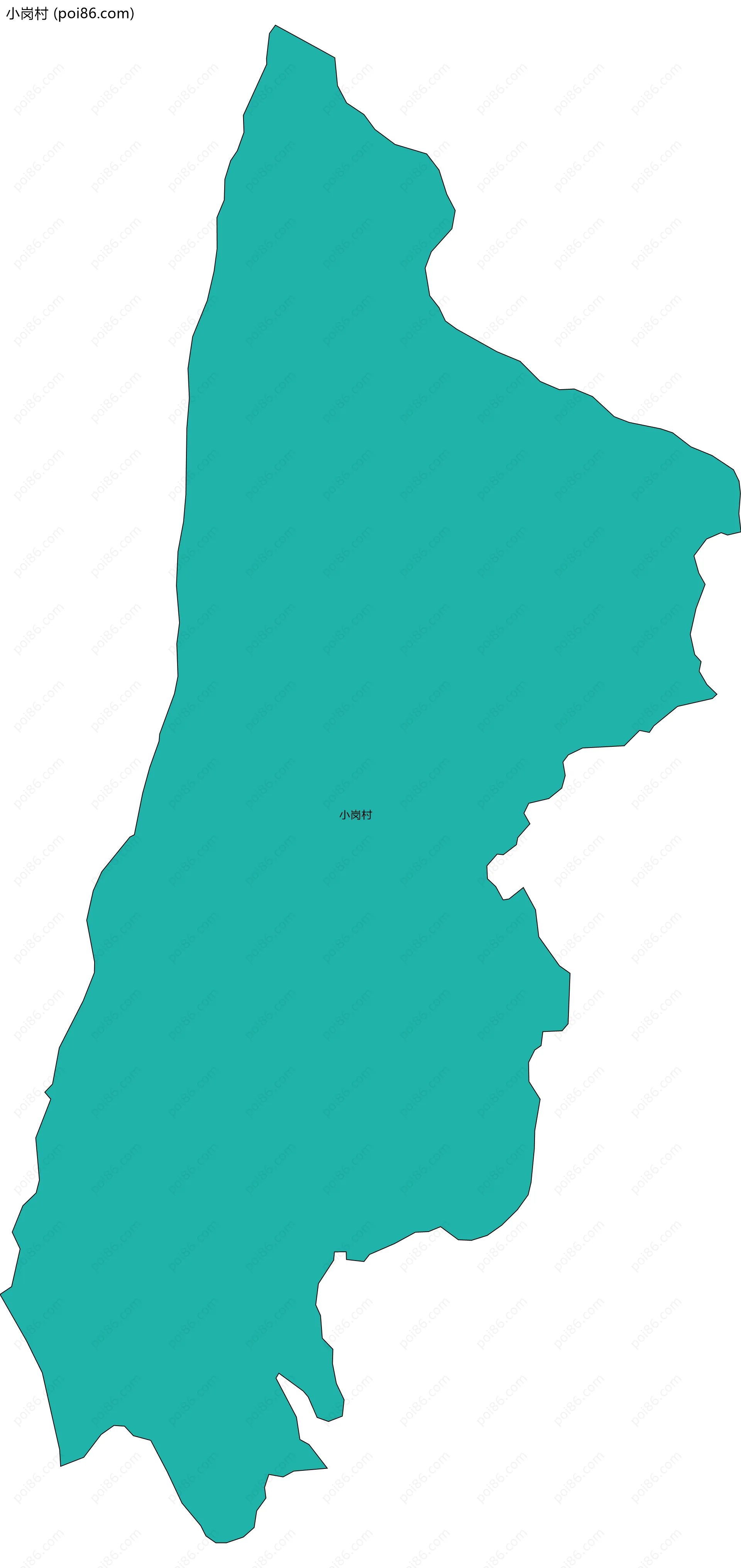 小岗村边界地图