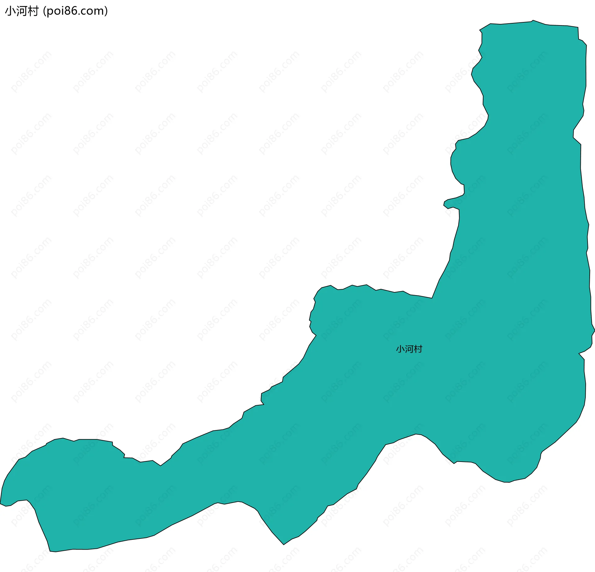 小河村边界地图