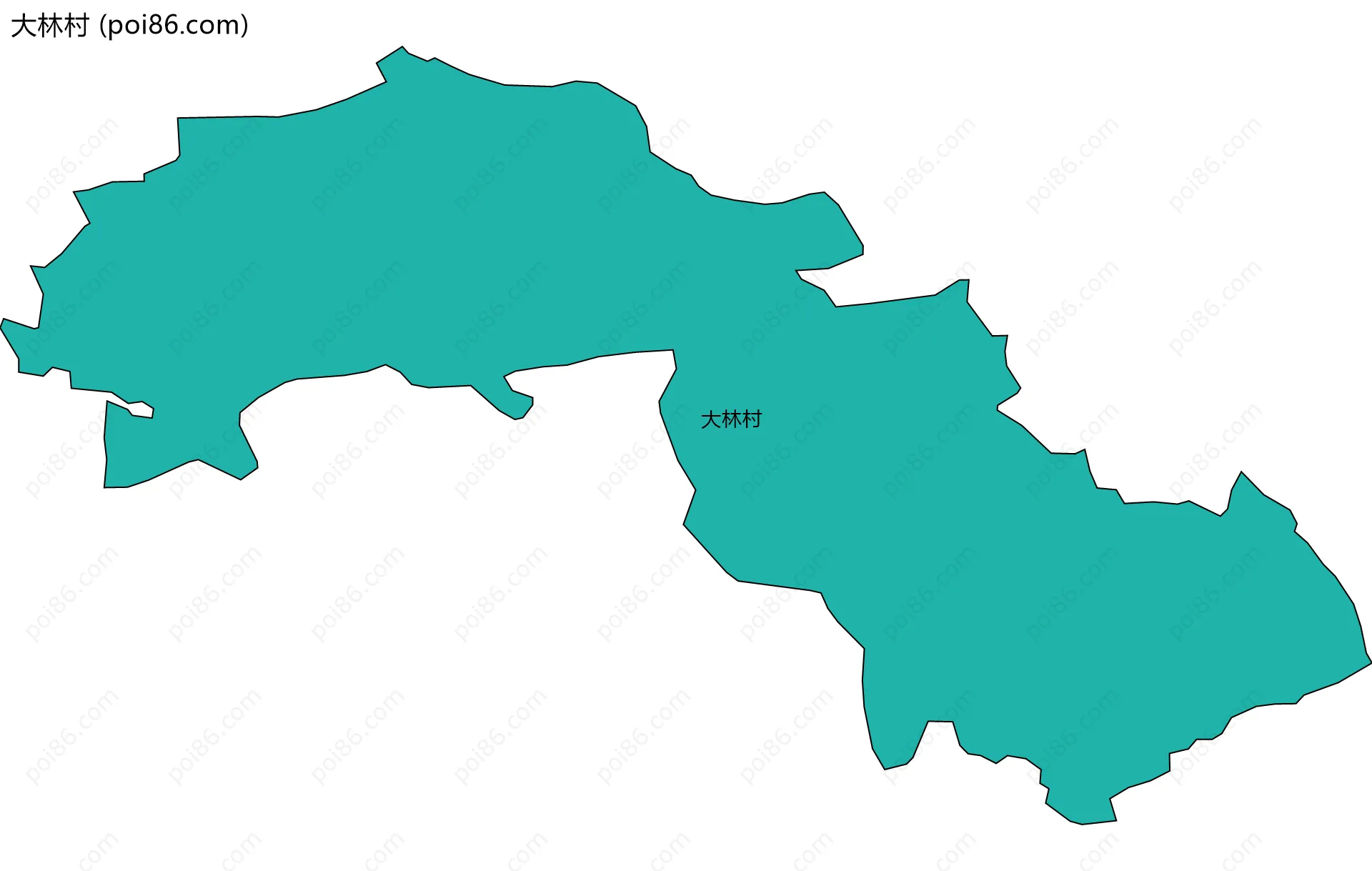 大林村边界地图