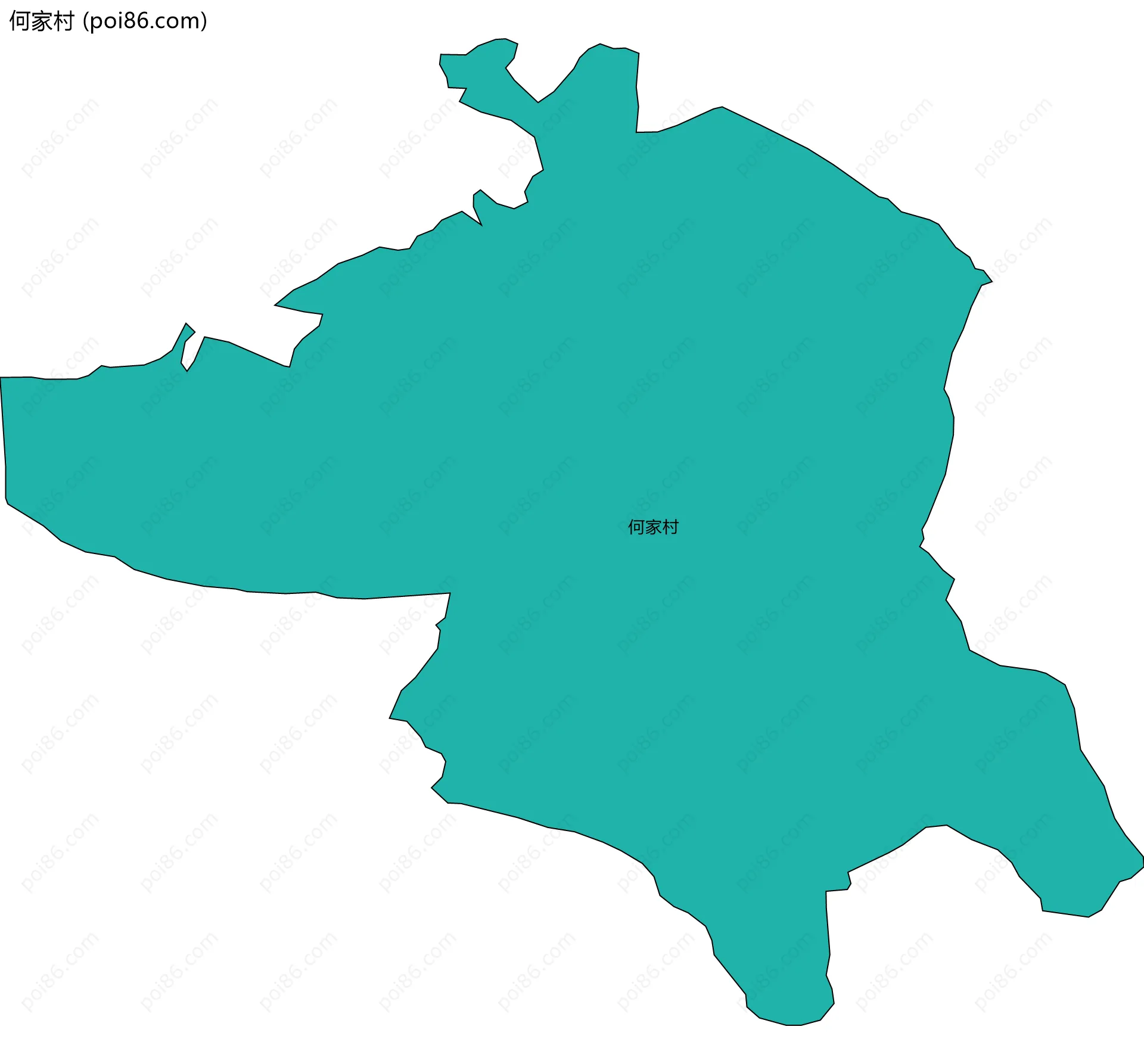 何家村边界地图