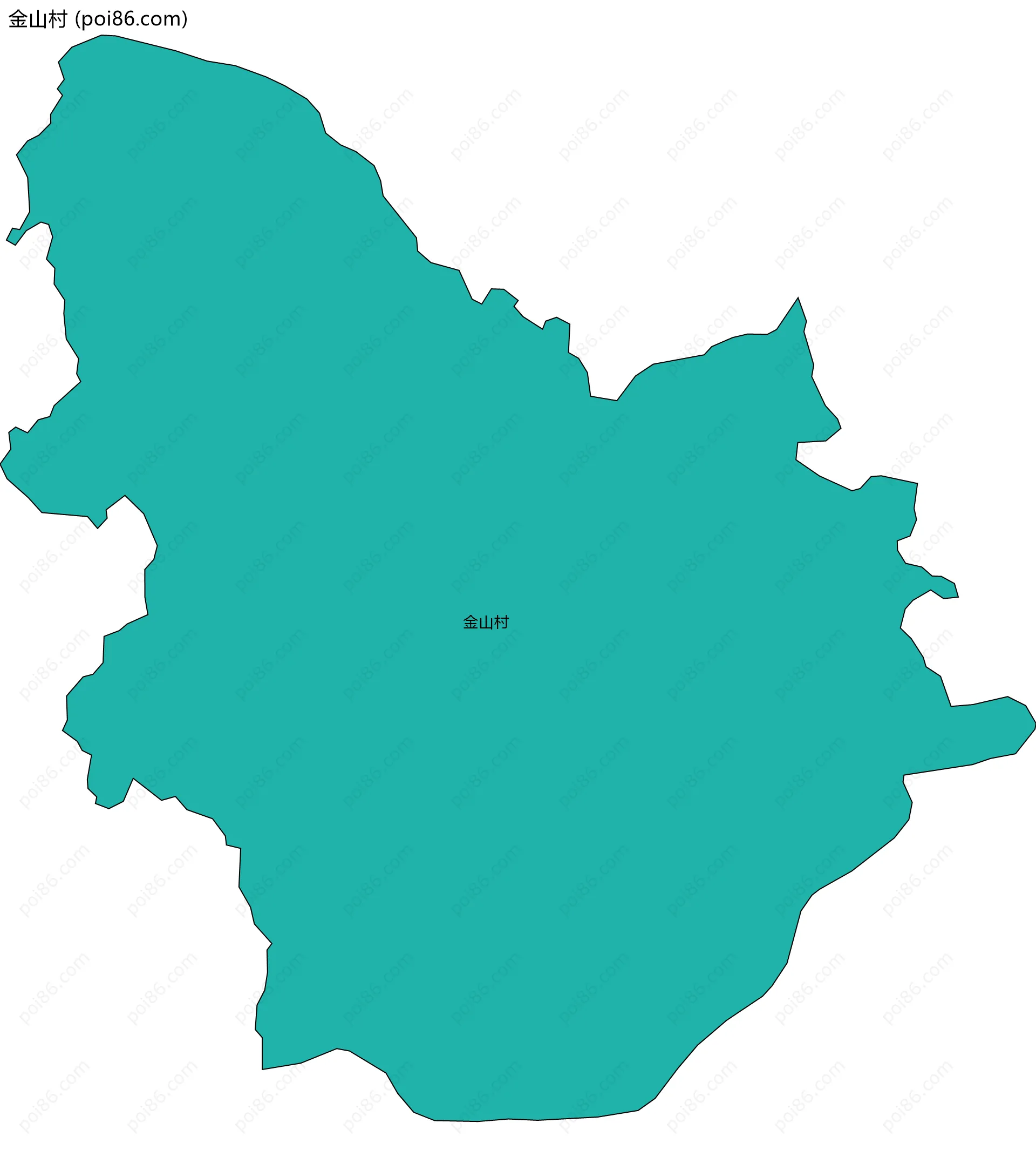 金山村边界地图