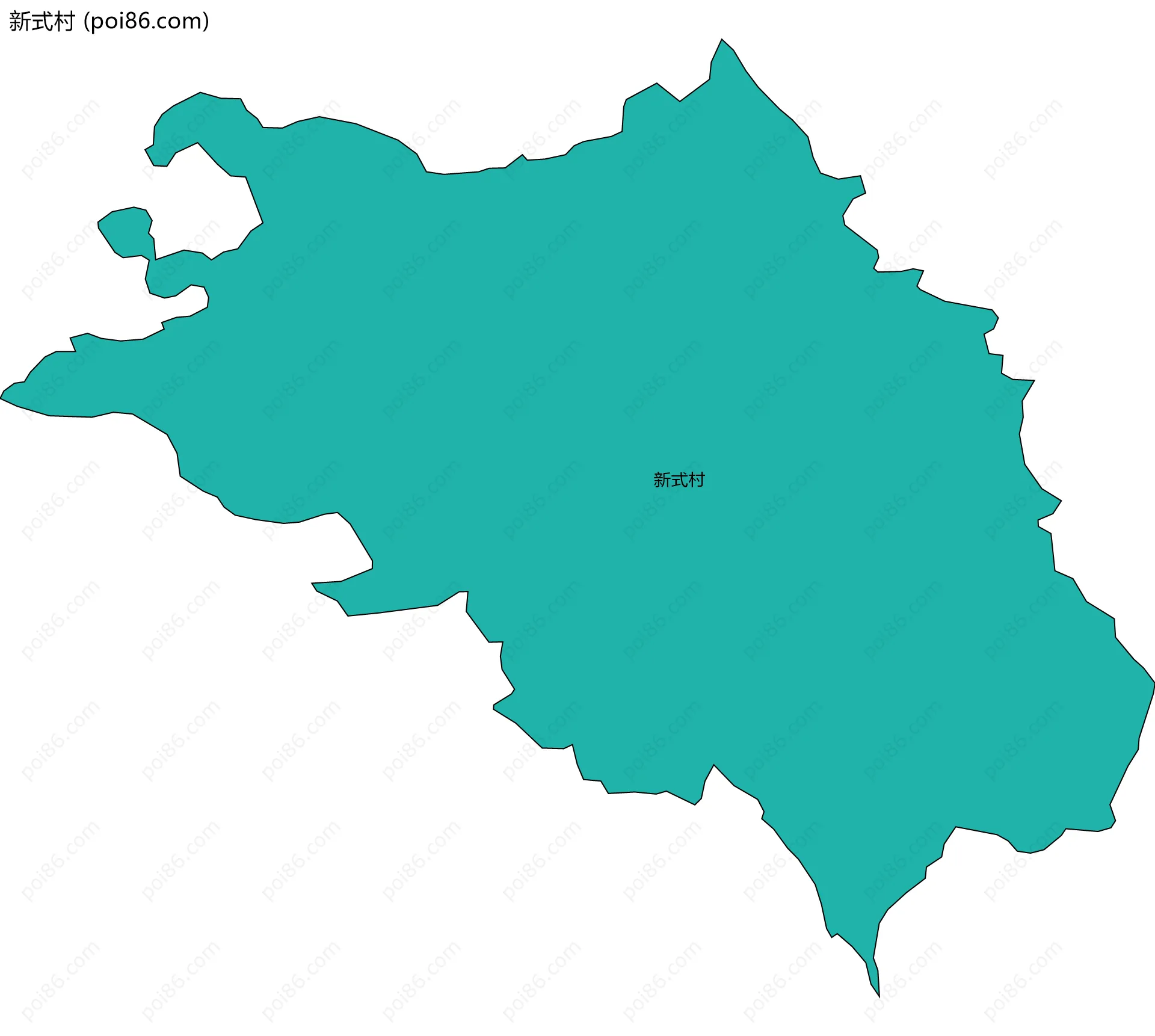 新式村边界地图