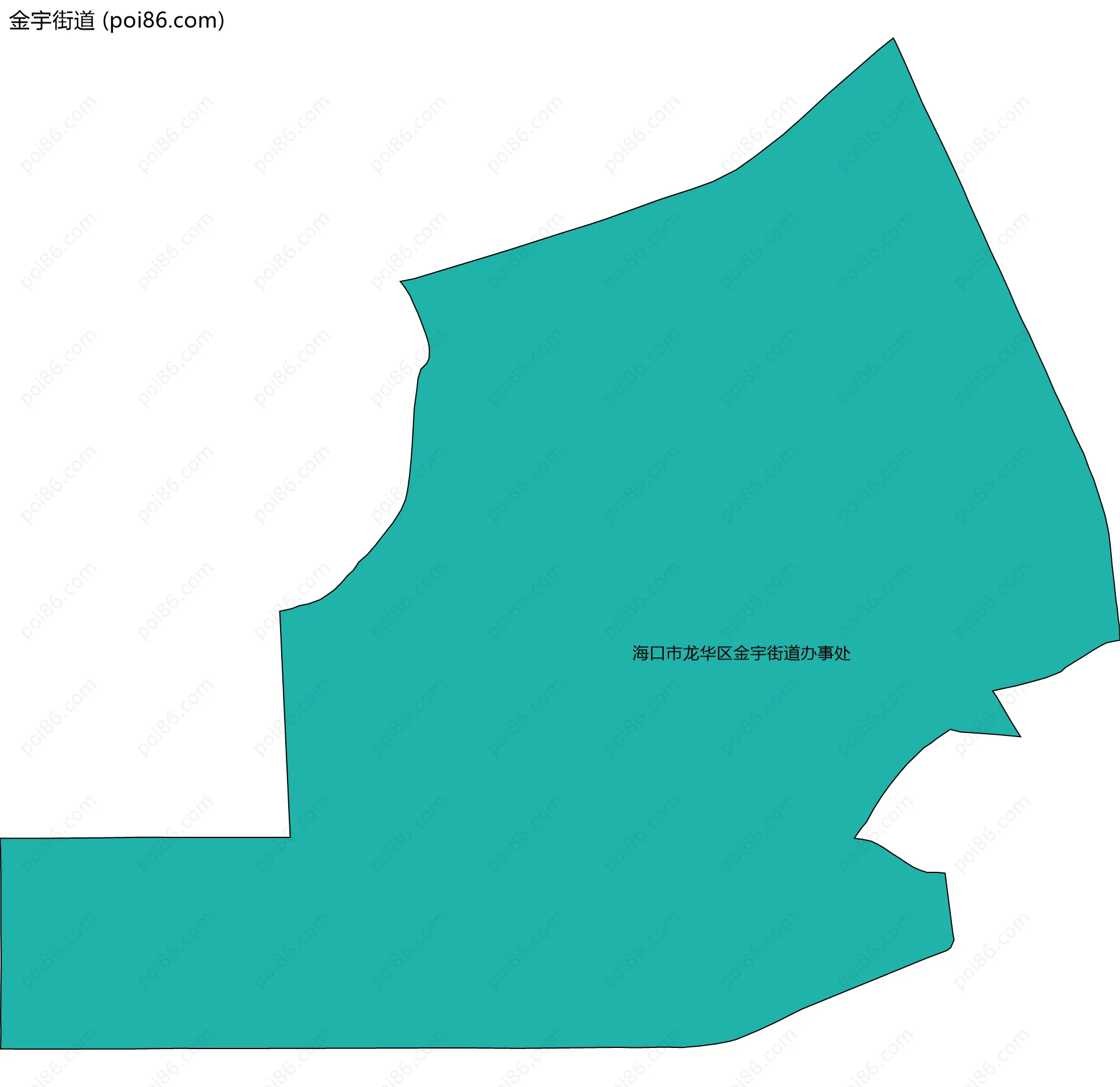 金宇街道边界地图(五级行政区划)
