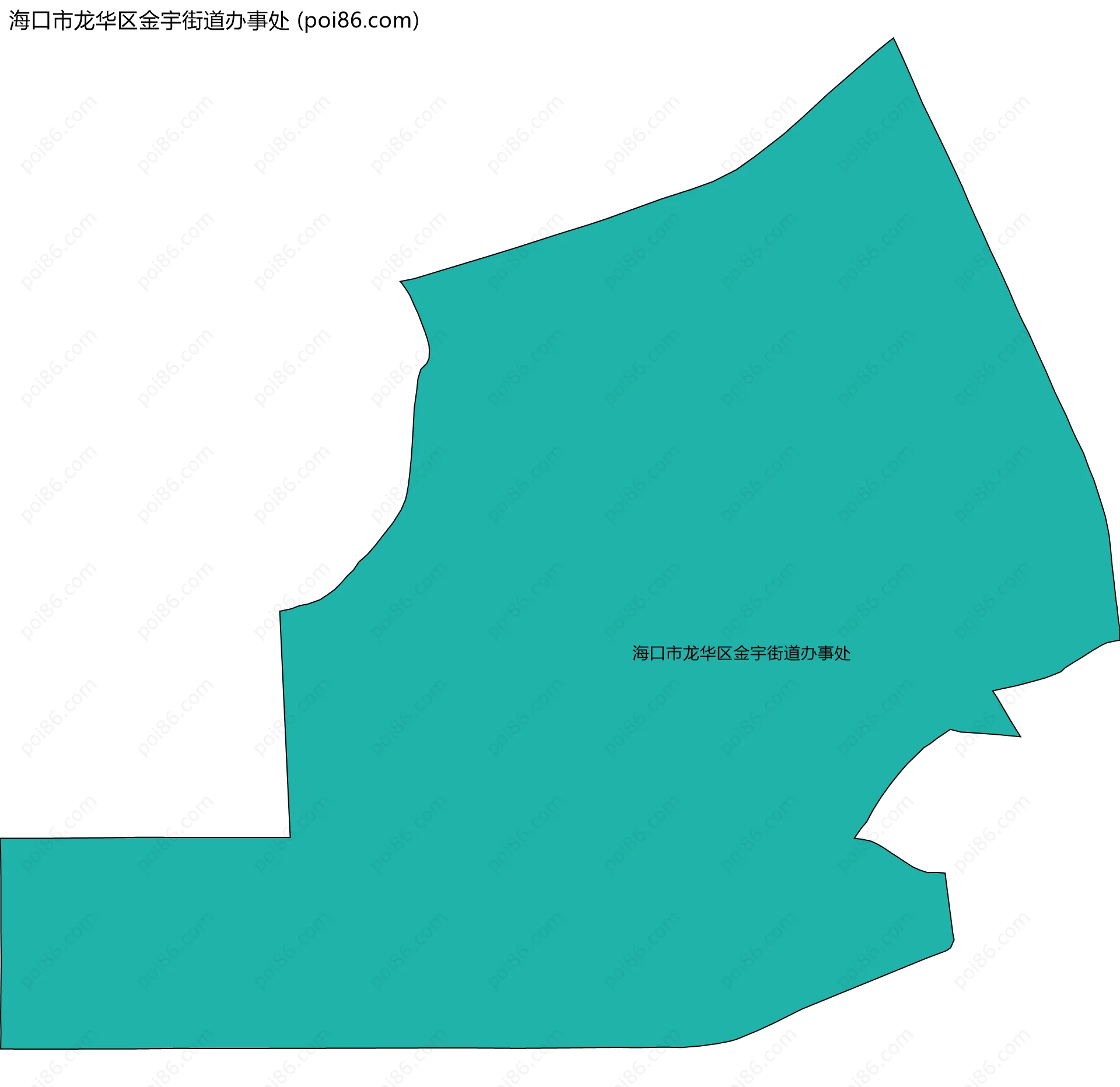 海口市龙华区金宇街道办事处边界地图