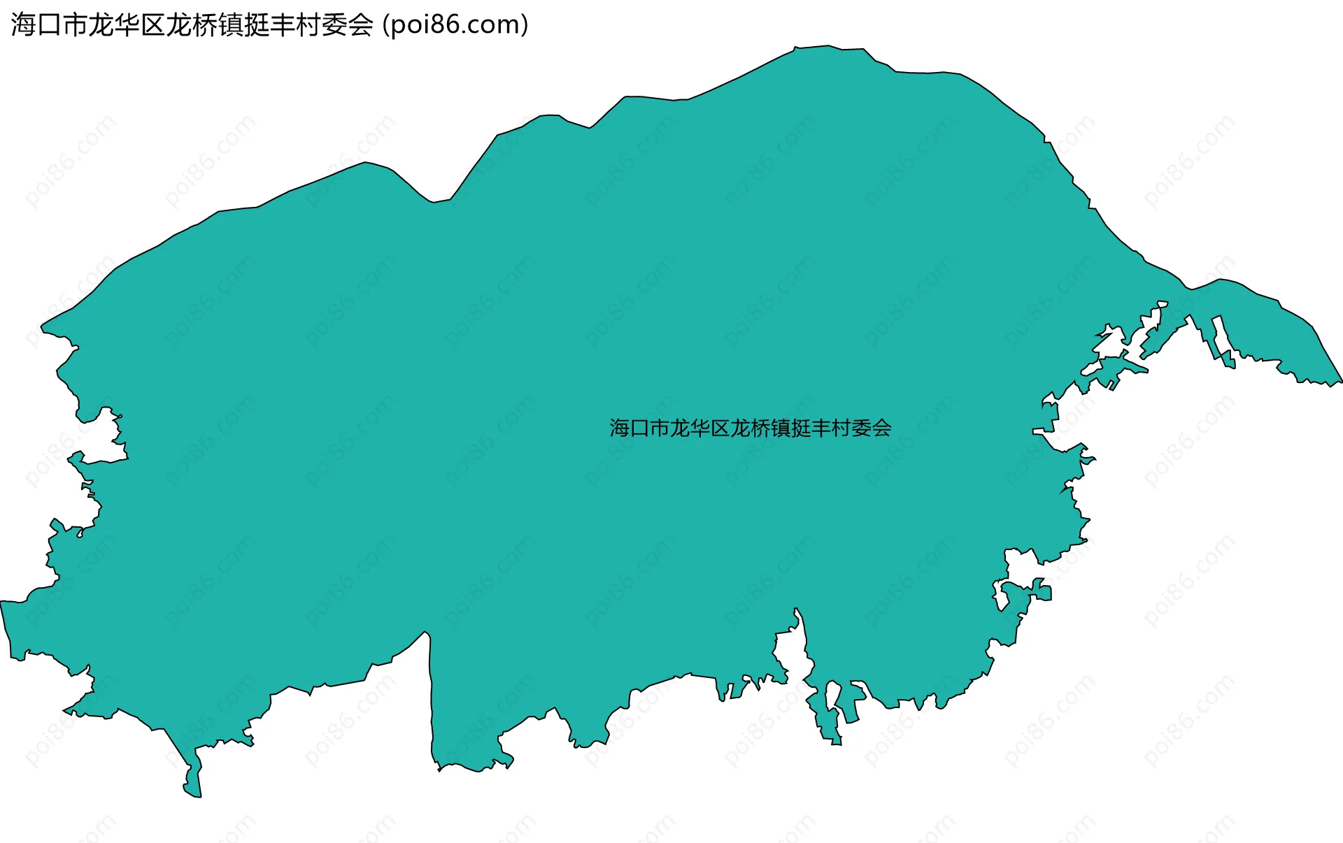 海口市龙华区龙桥镇挺丰村委会边界地图