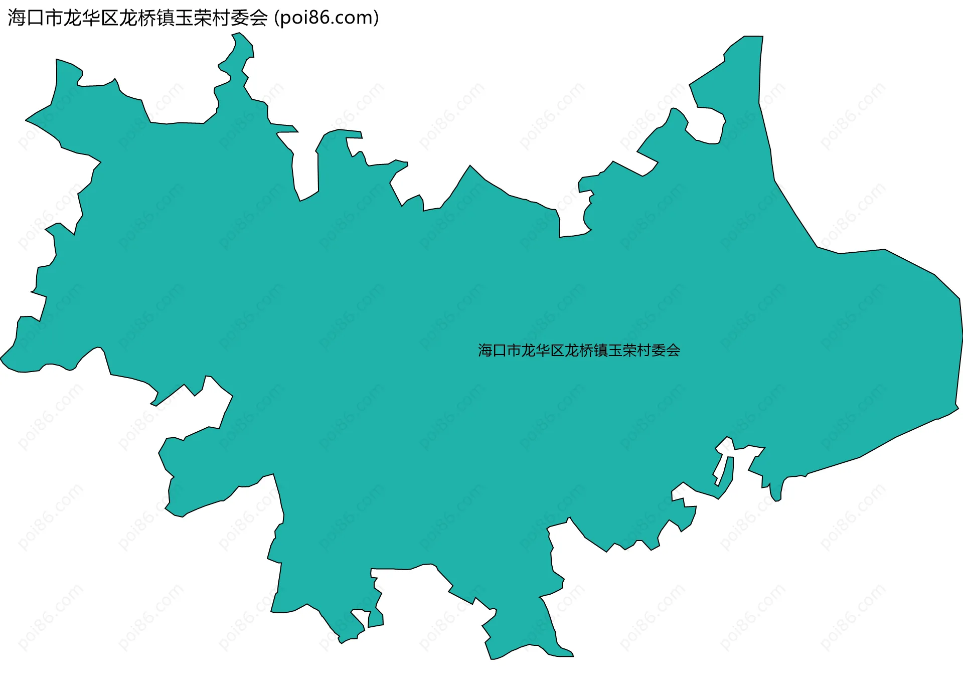 海口市龙华区龙桥镇玉荣村委会边界地图