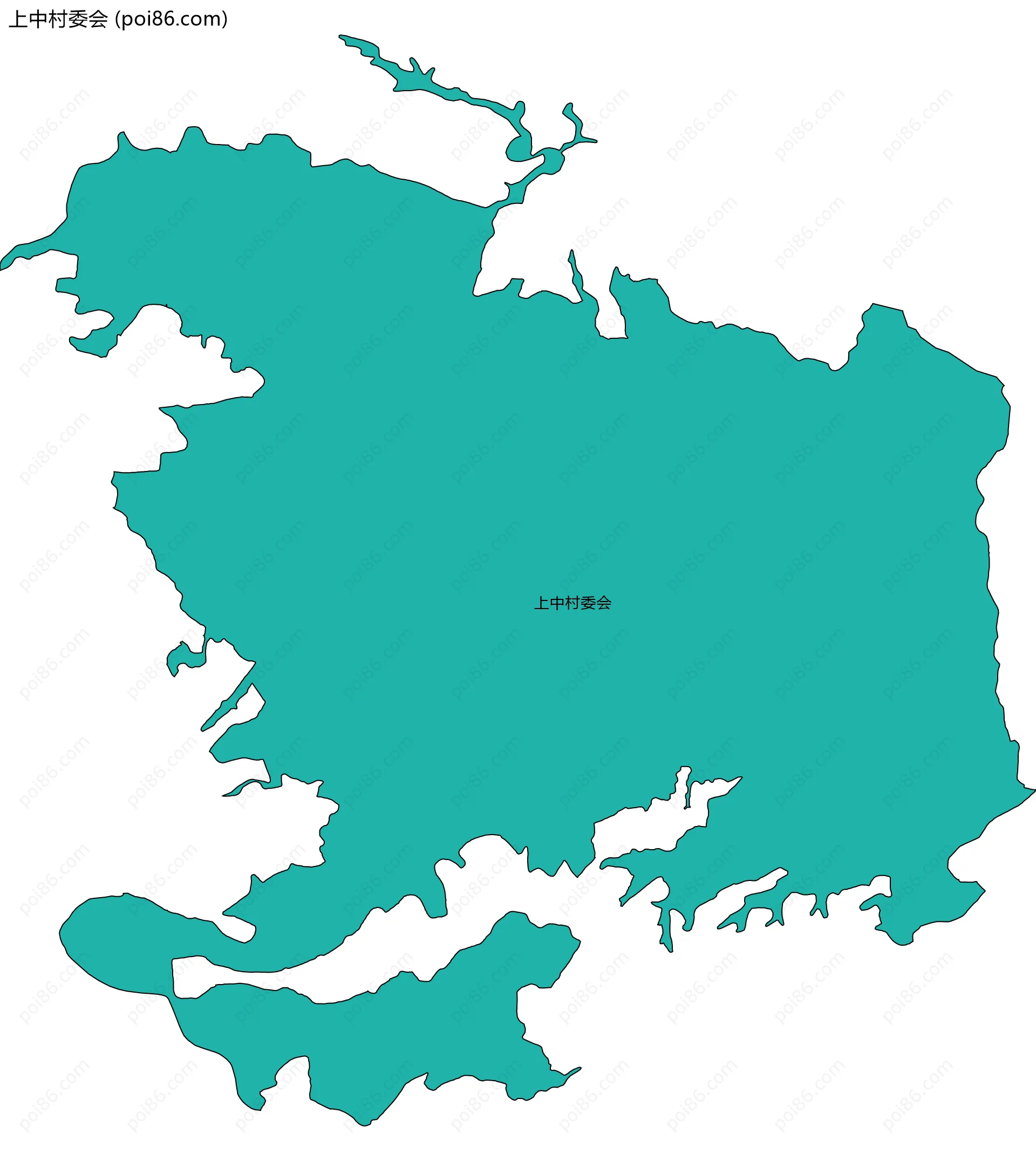 上中村委会边界地图