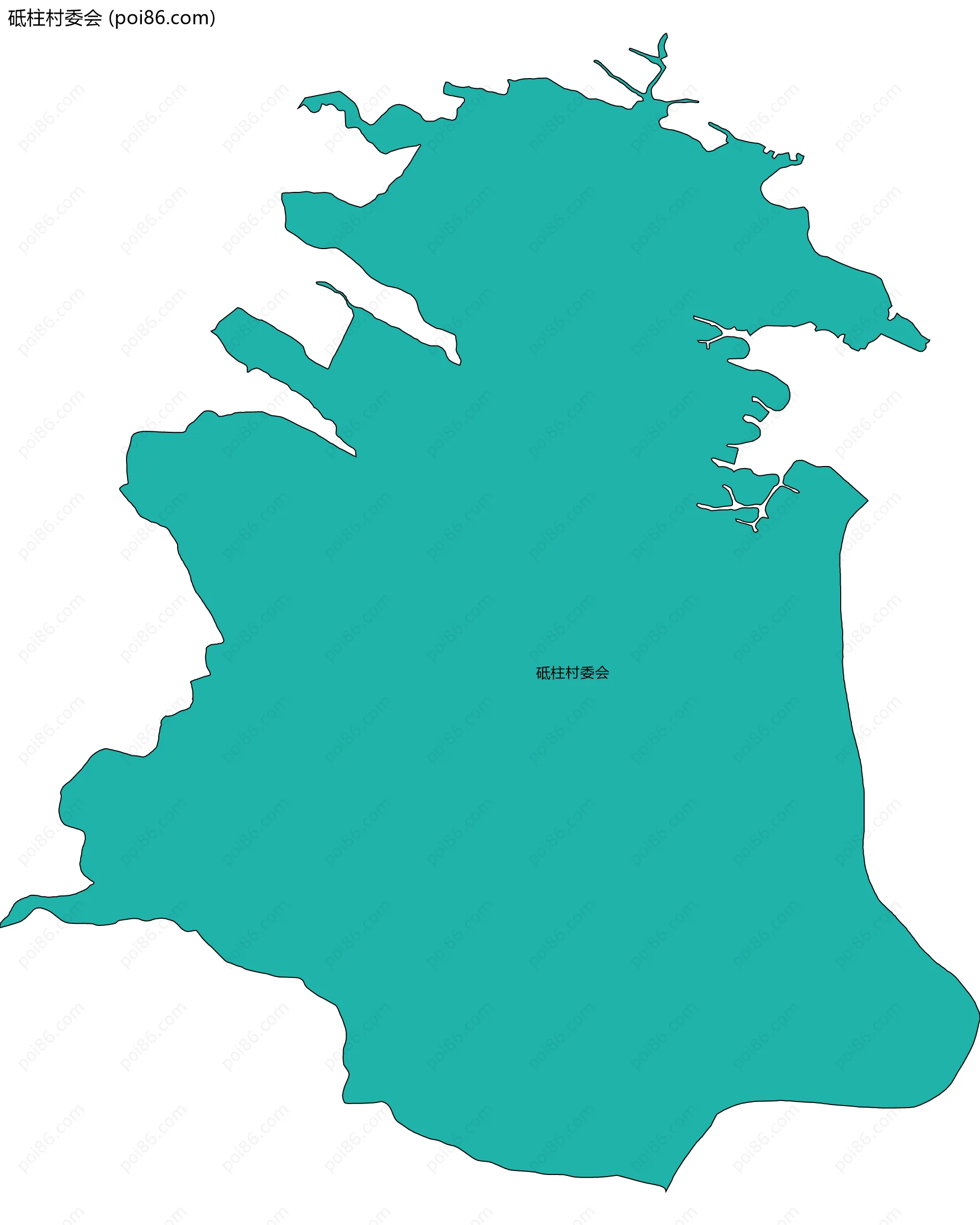 砥柱村委会边界地图