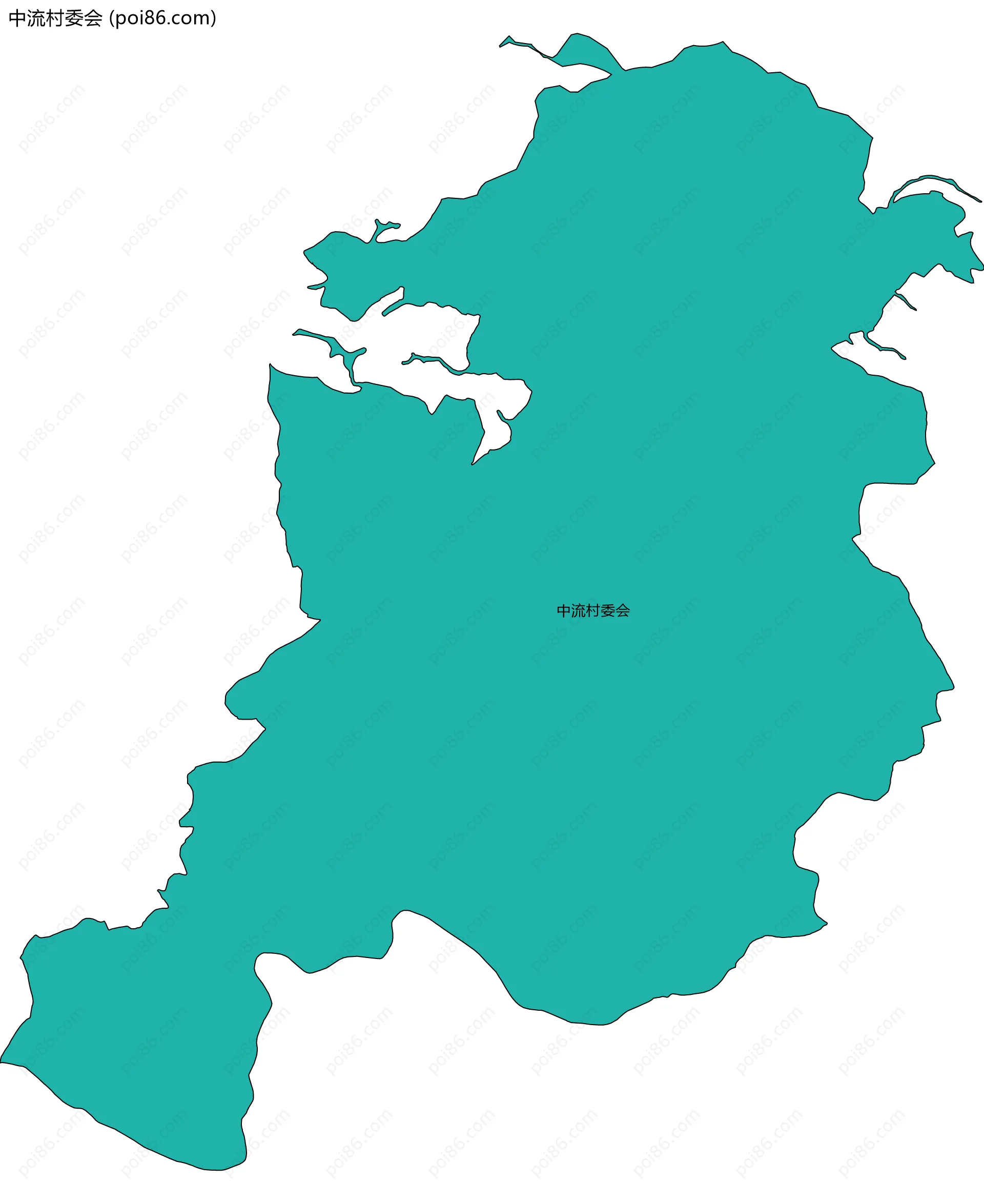 中流村委会边界地图