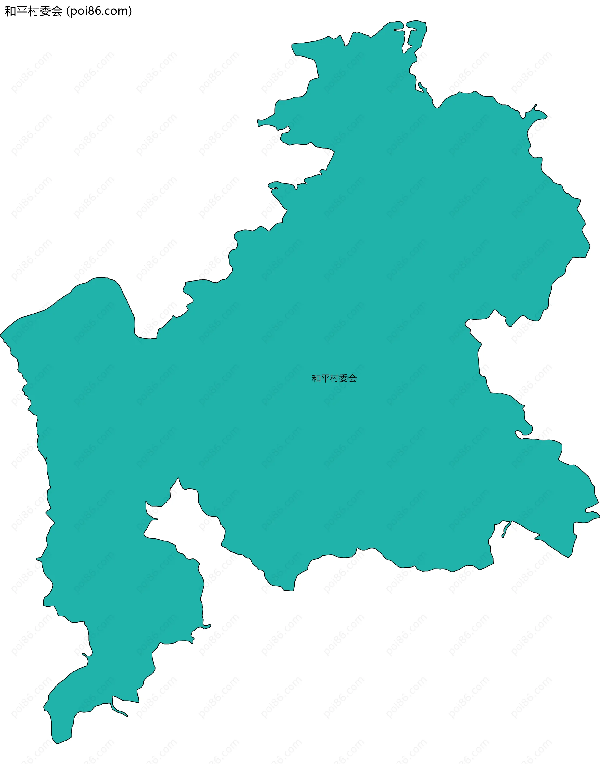 和平村委会边界地图