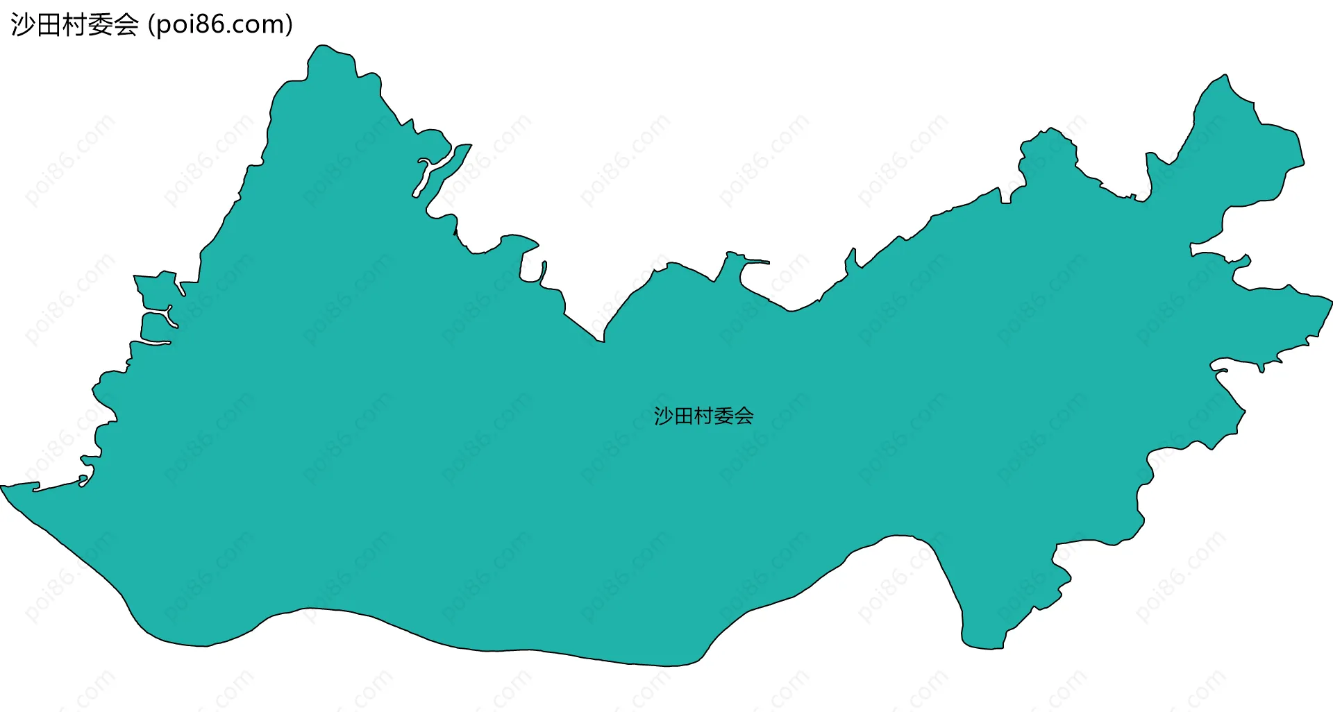 沙田村委会边界地图