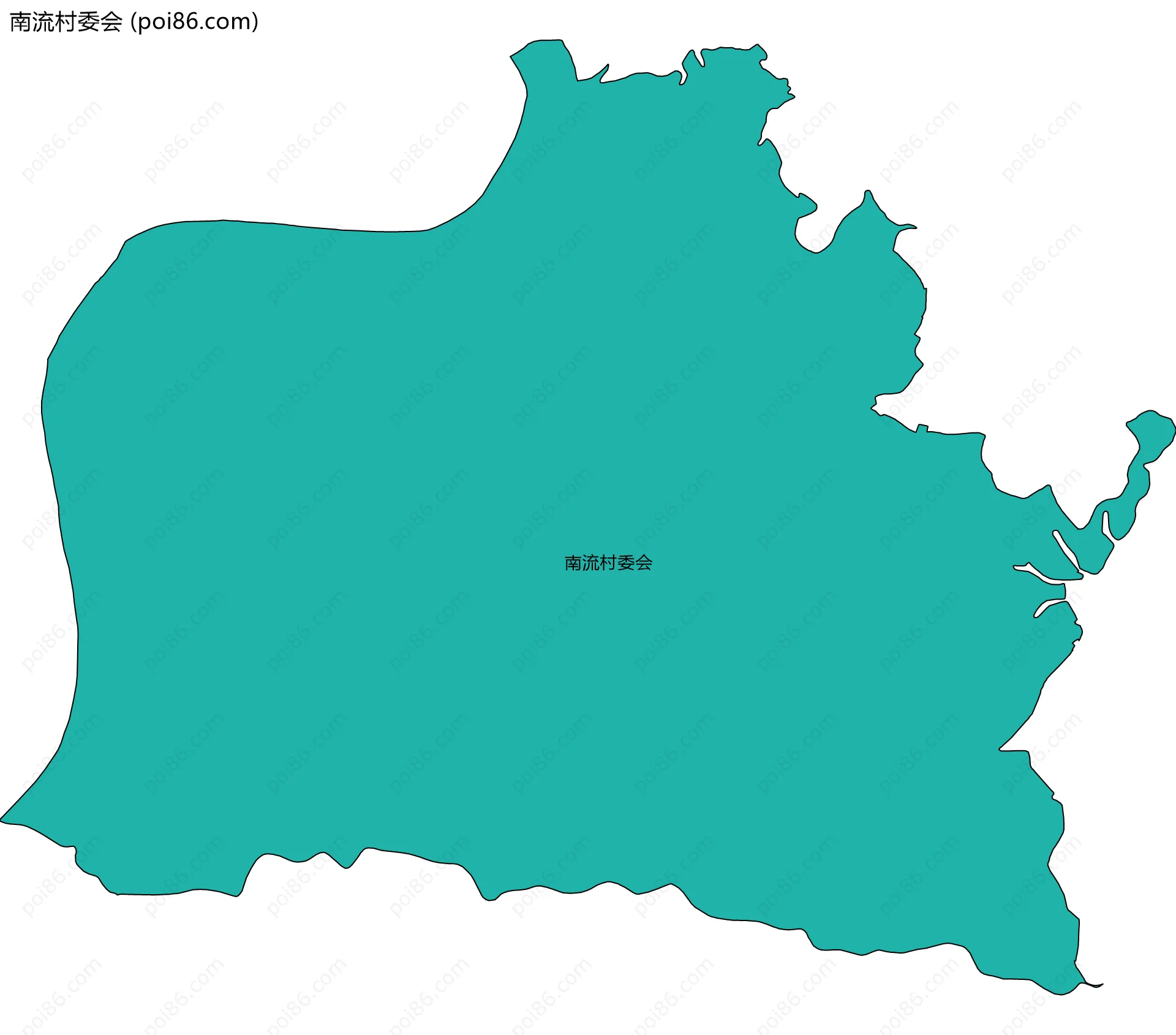 南流村委会边界地图