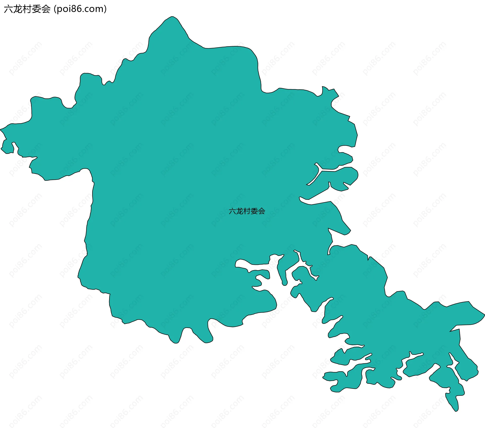 六龙村委会边界地图