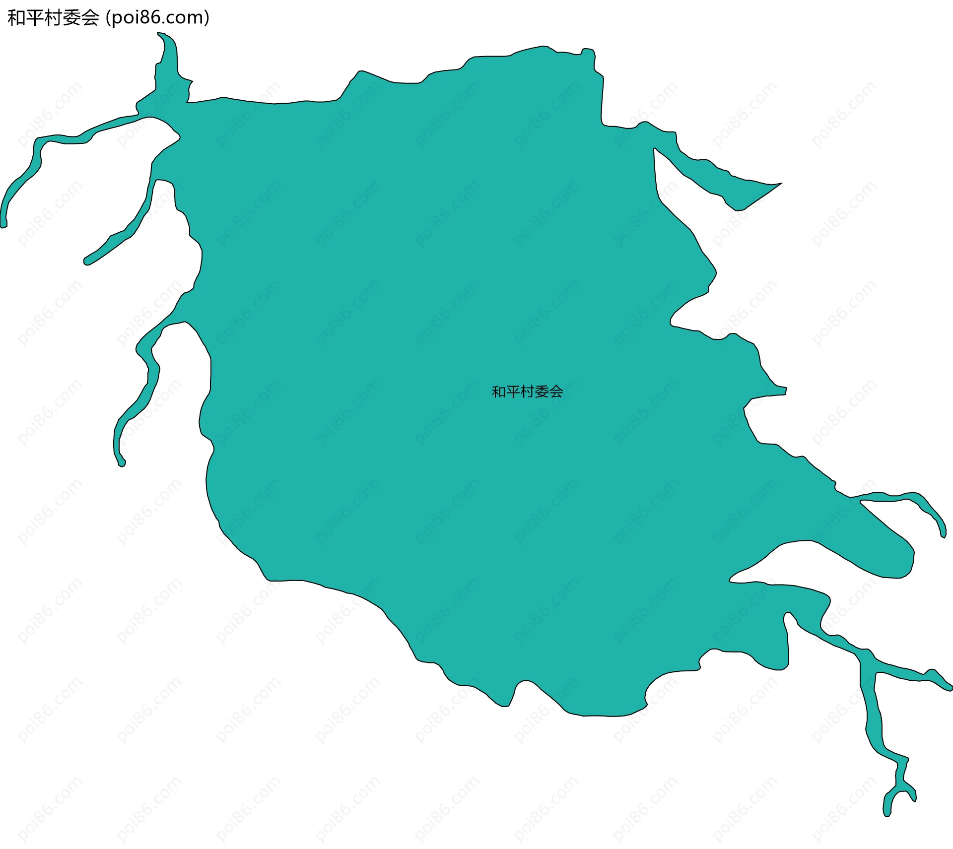 和平村委会边界地图