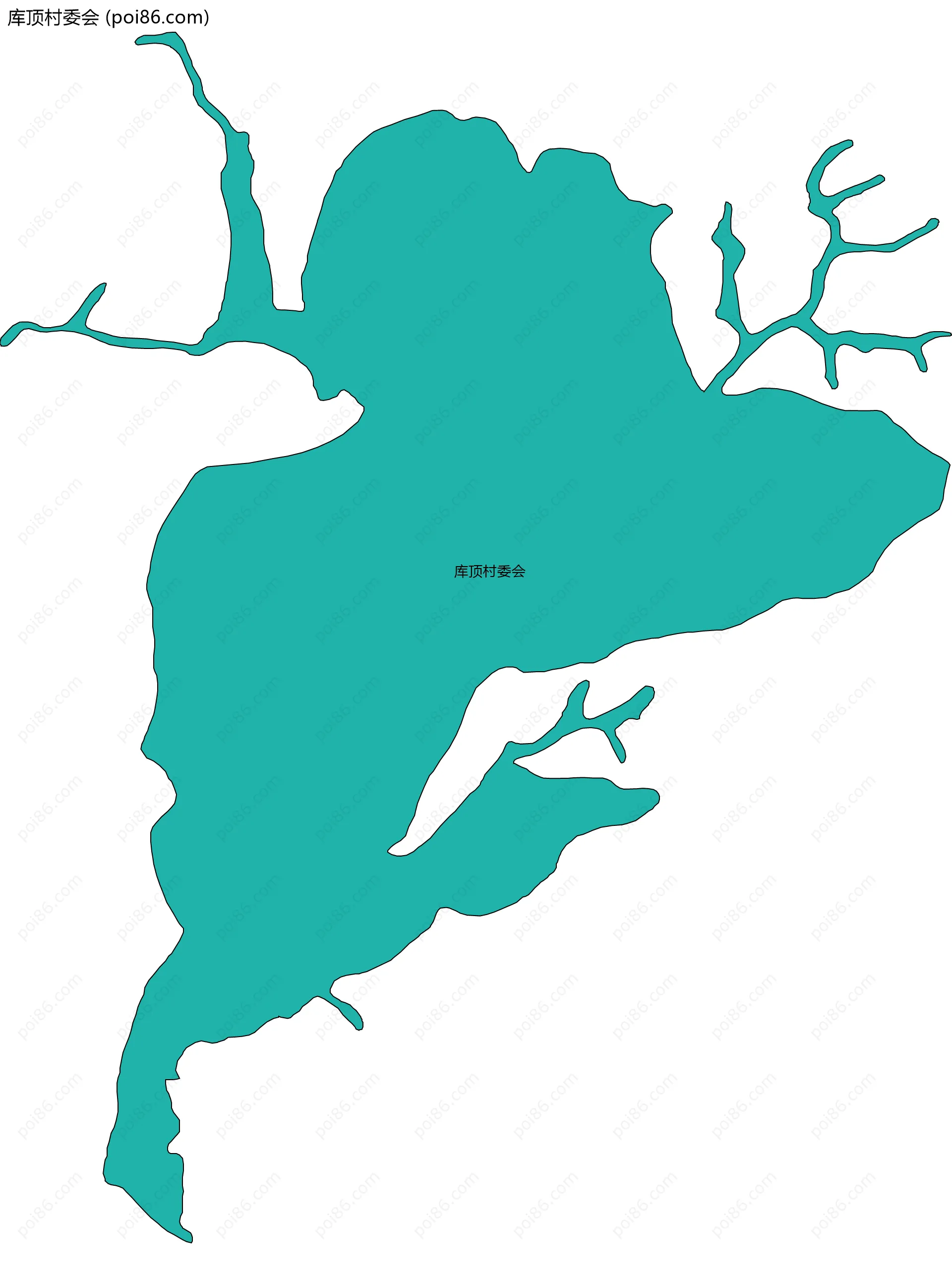 库顶村委会边界地图