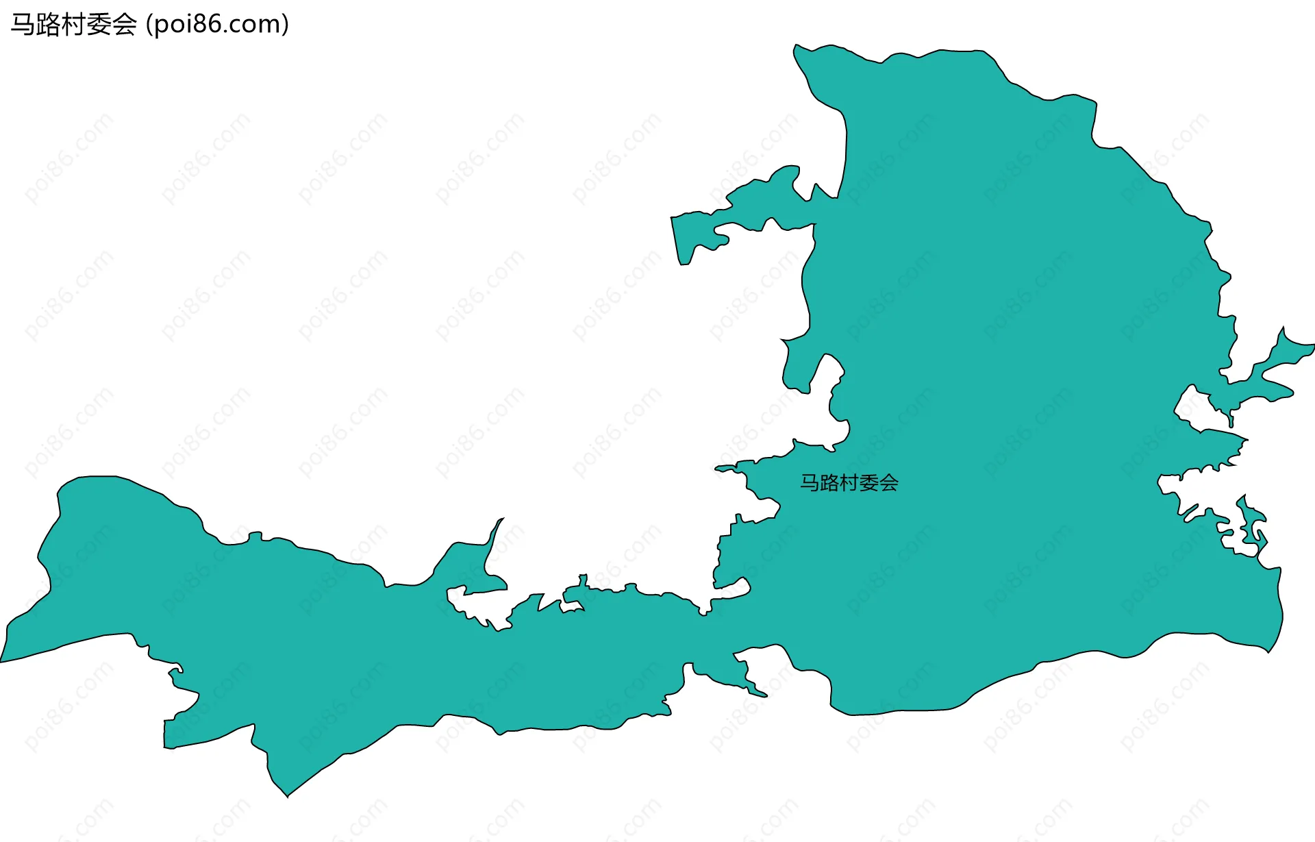 马路村委会边界地图