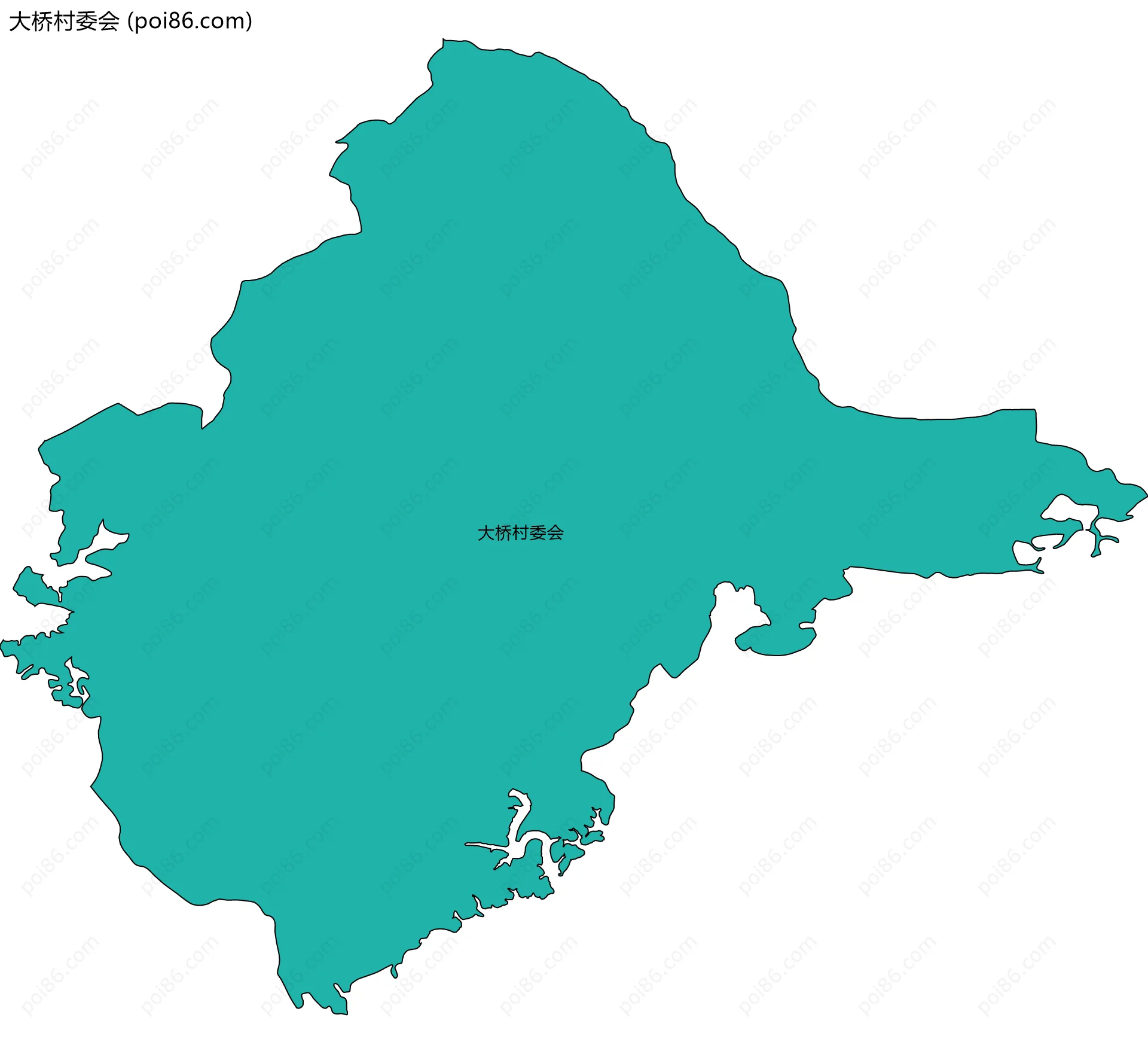 大桥村委会边界地图