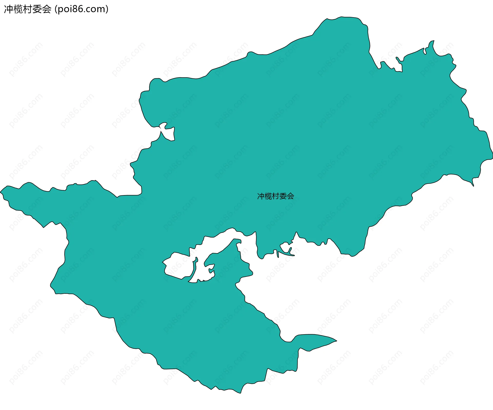 冲榄村委会边界地图