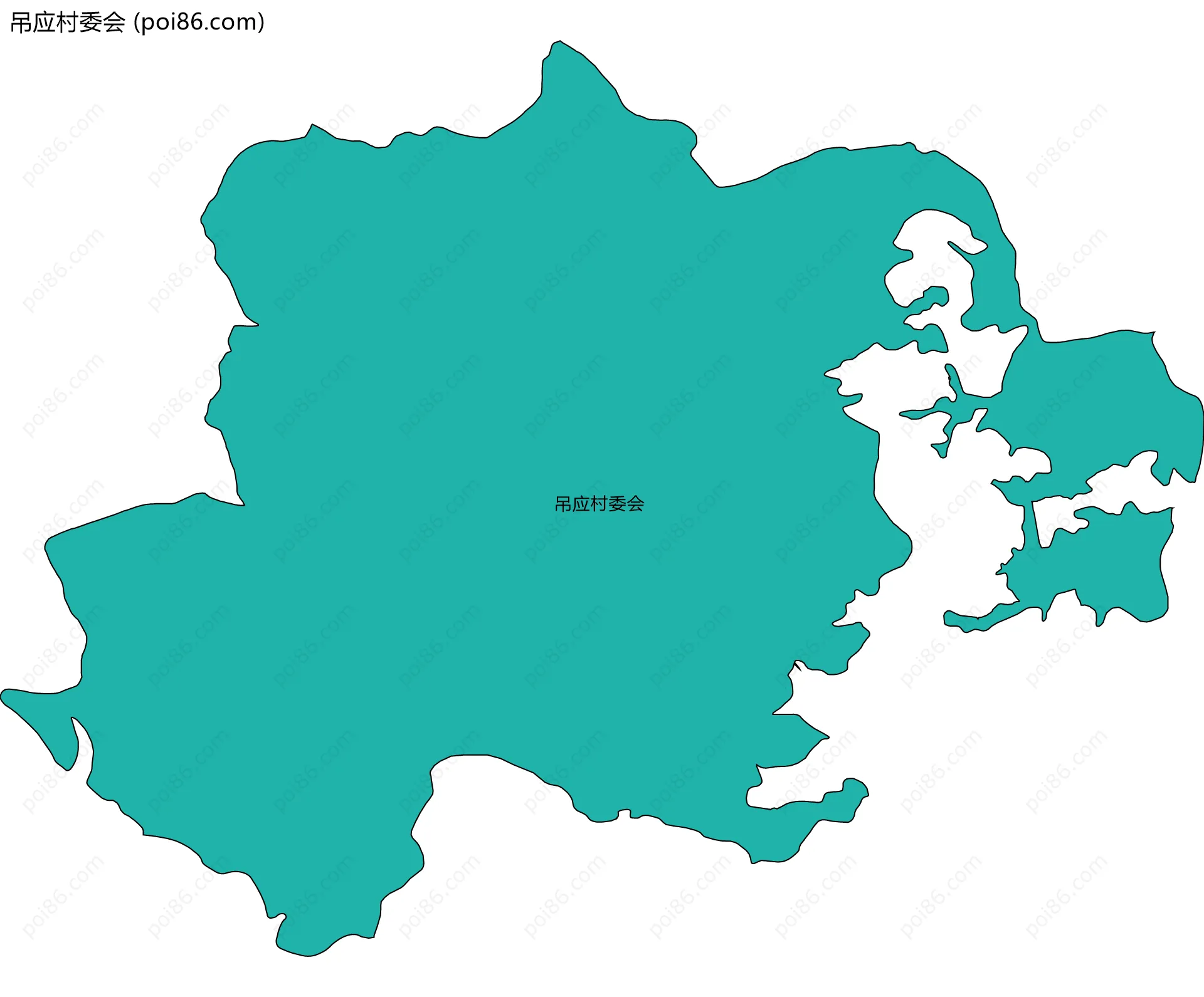 吊应村委会边界地图