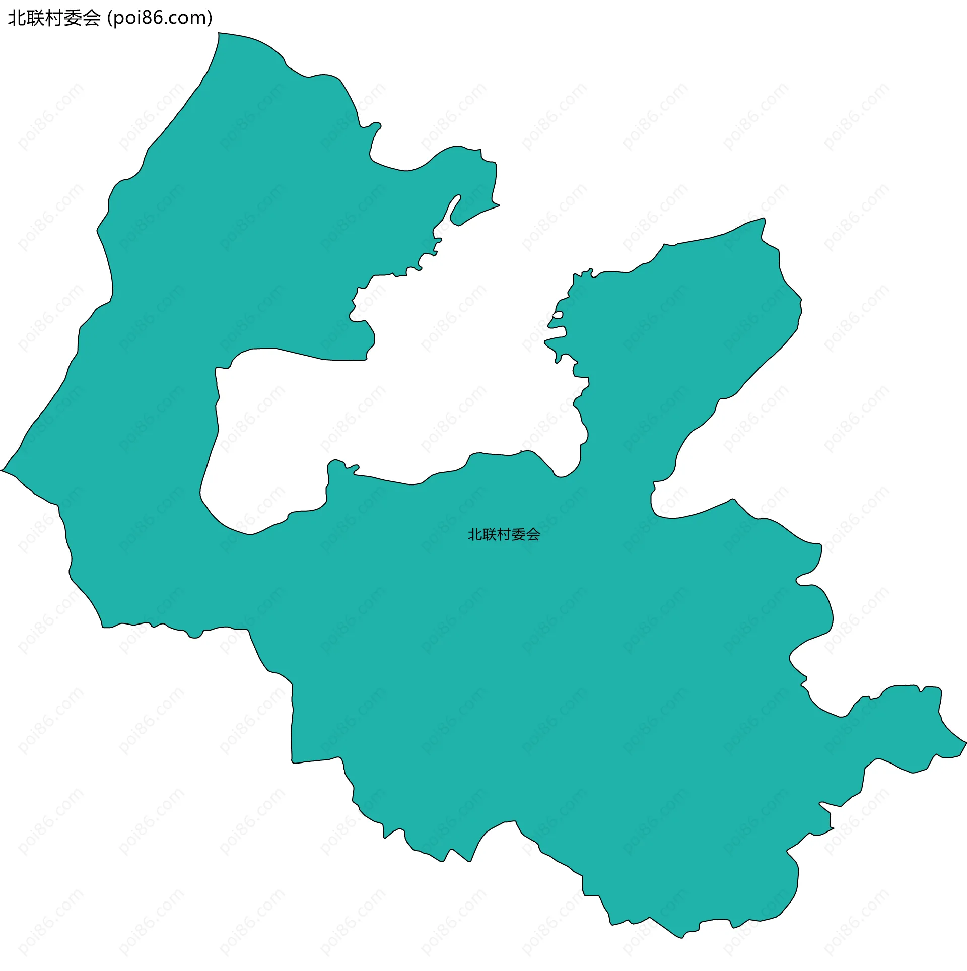 北联村委会边界地图