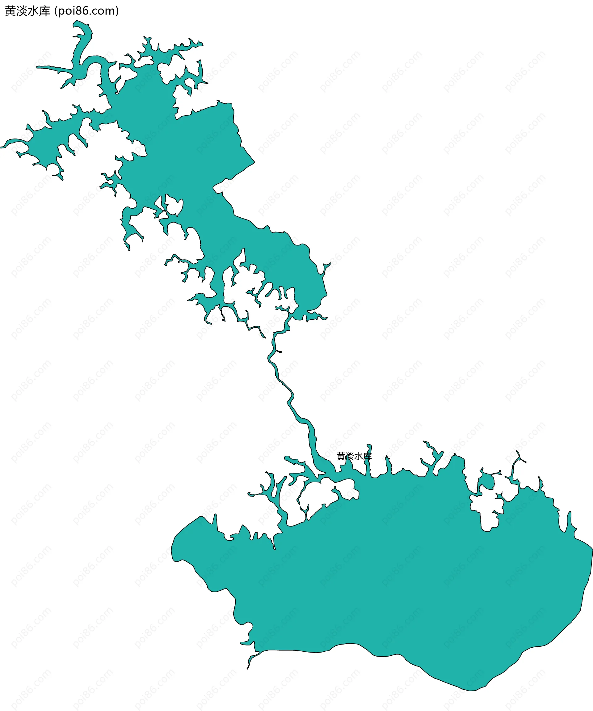 黄淡水库边界地图